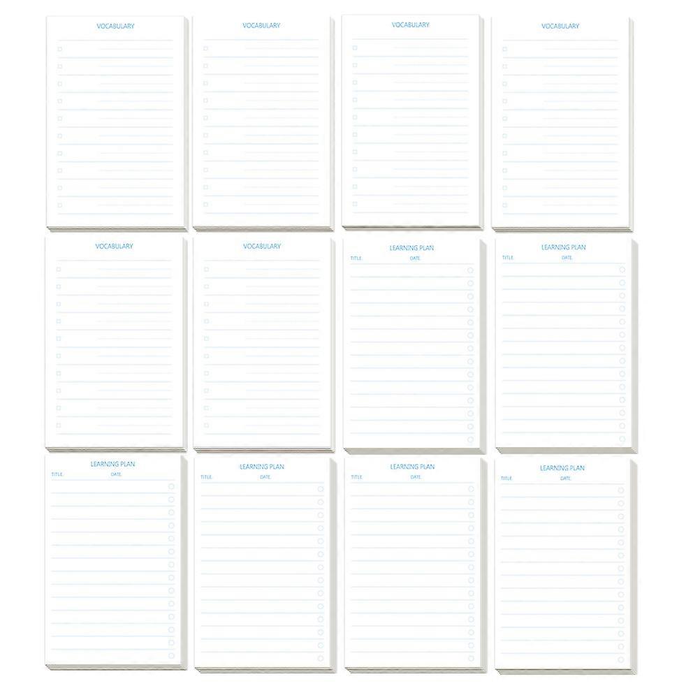 Vocabulary Notepads 12Pcs Assorted Color Small Notebooks Perfect For Planning Study Sessions