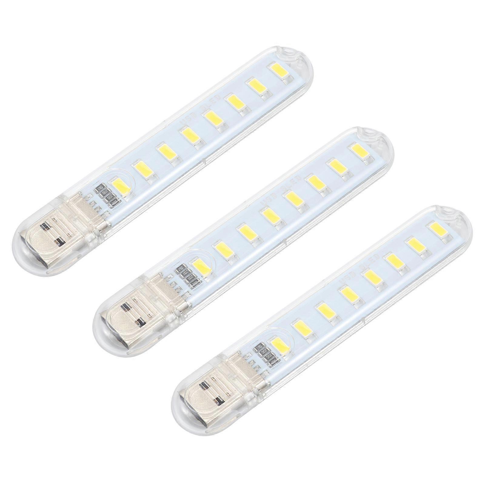 Modern Night Light Usb Powered Warm Light Lamp Compact Design For Home Use 3Pcs