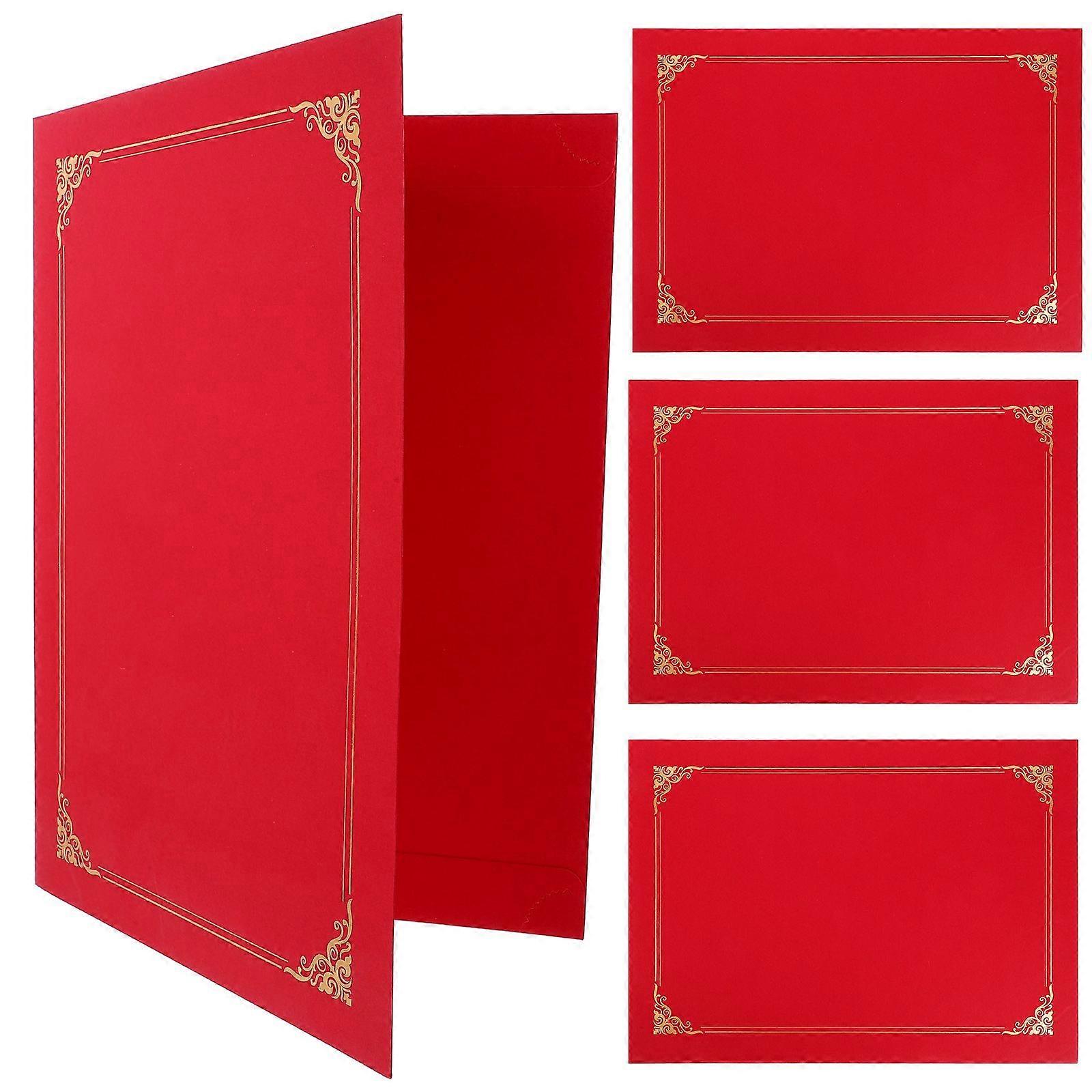 4pcs Certificat Couverture Document Couverture Certificat Protecteur Certificat Coquille Certificat Porte-Papier