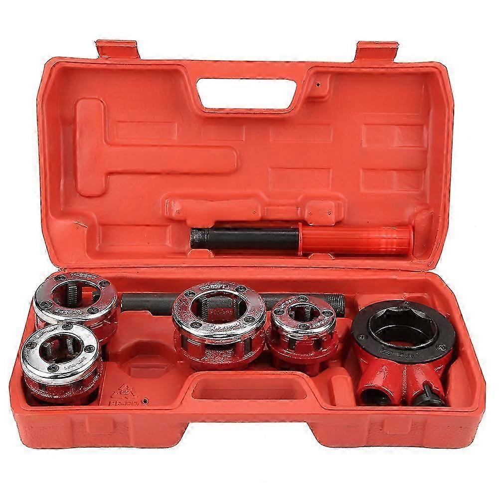 Dies Manual Plumber Pipe Threading Kit 1/2" 3/4" 1" 1?1/4" Threader Tool (#02)