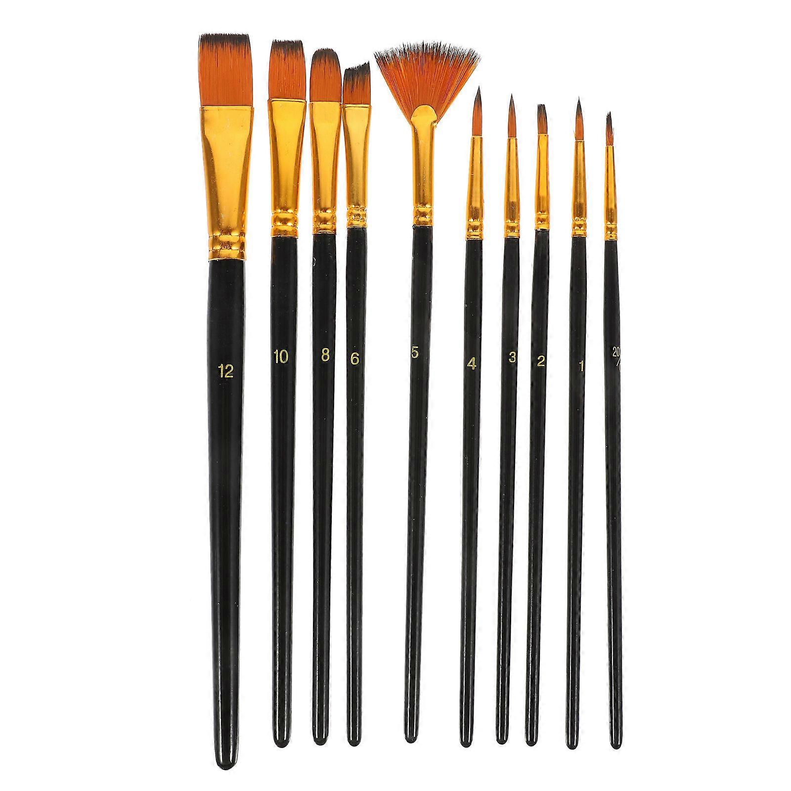 Here's a polished and professional product description based on your input:
**10pcs Mixed Tip Nylon Hair Paintbrush Set**
Ideal for