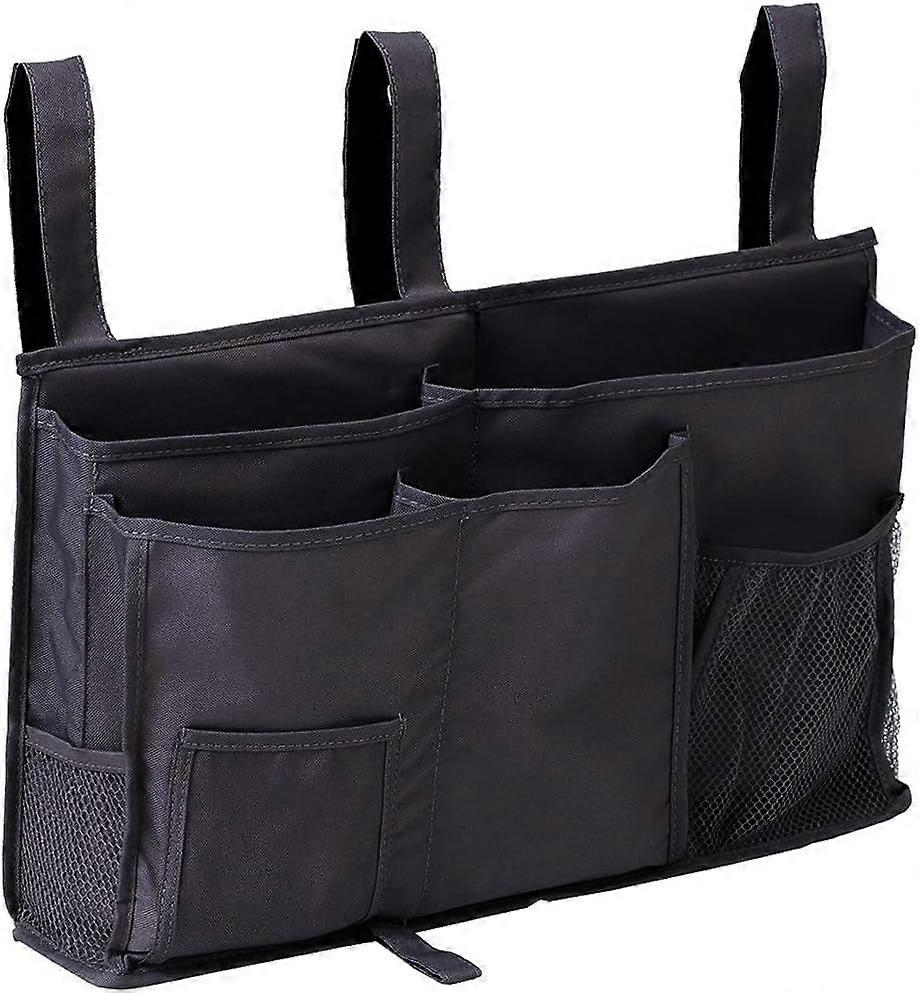 Bedside storage bag, sofa multi-pocket,50*30cm(Black)