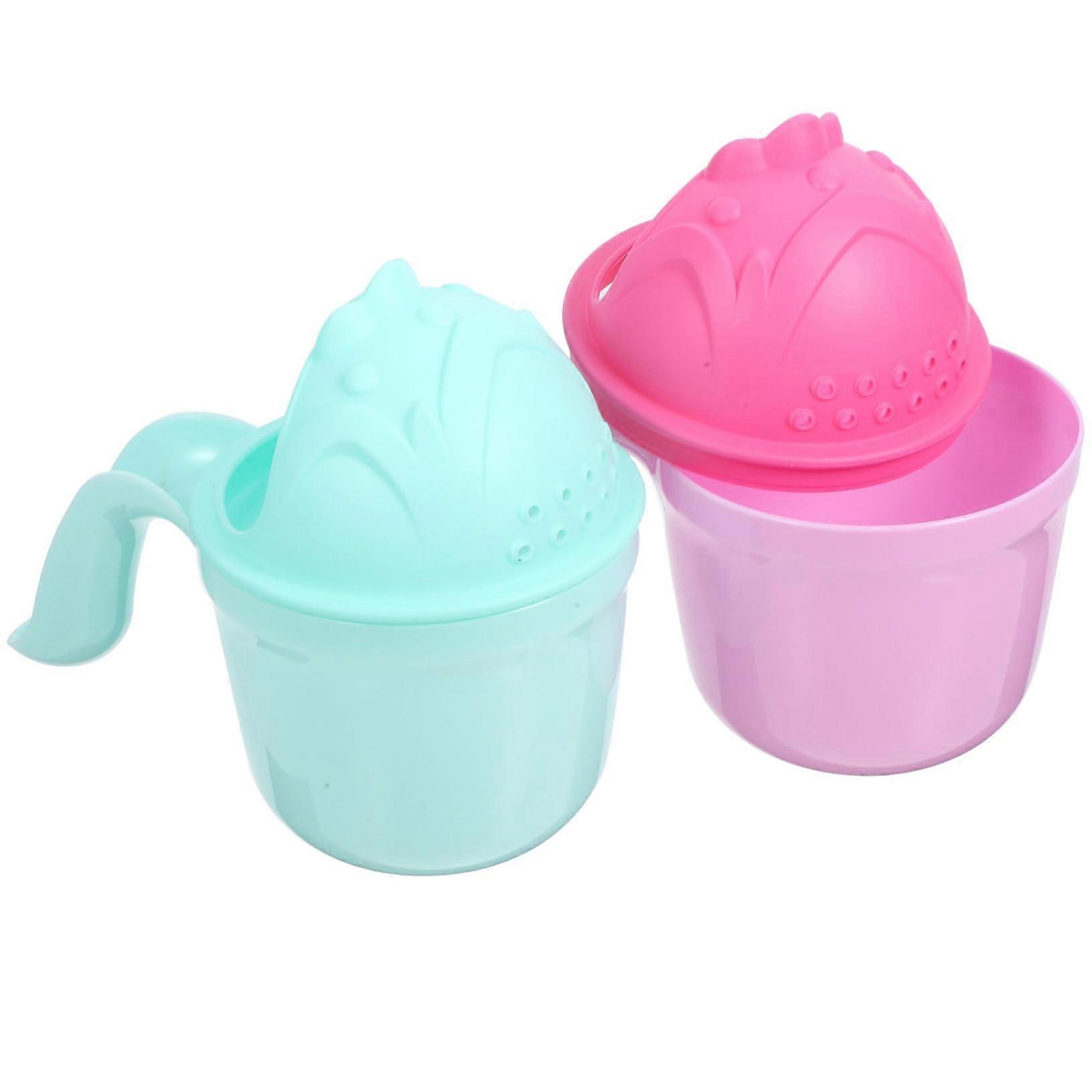 Ergonomic bathing cup 2pack shampoo ring cup