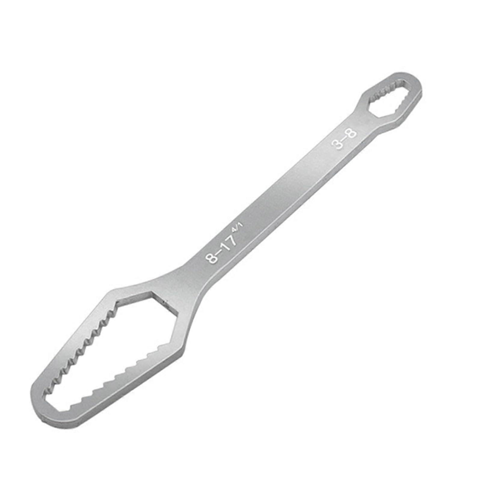 6–25 mm/3–17 mm doubleended selfadjusting wrench, adjustable, outdoor tool for home and car , Stype, silver
