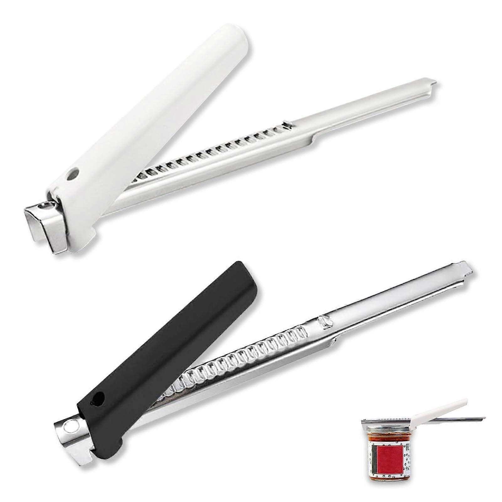 Effortless Arthritis Jar Opener, Pack of 2, Manual Lid Opener for Seniors (1 Black  1 White)