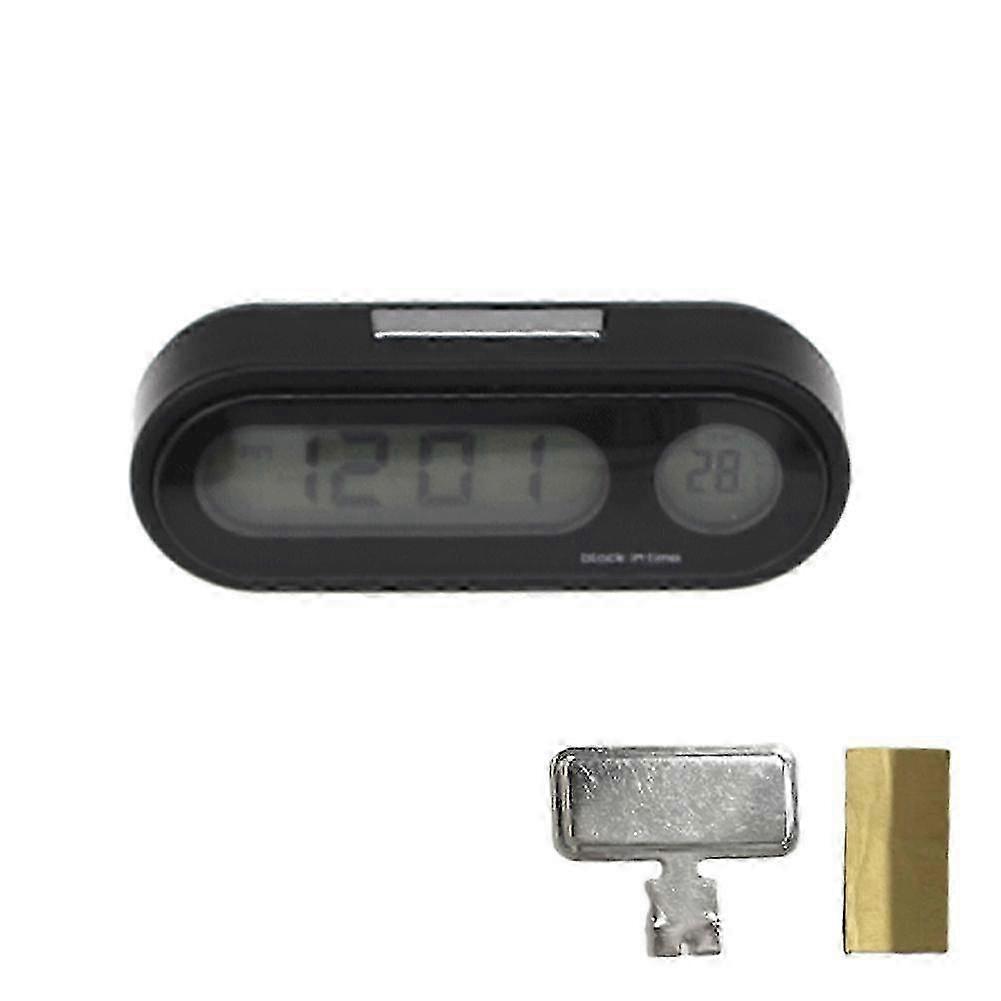 2 In 1 Electronic Temperature Display for Car Dashboard Clock with Adjustable Angle