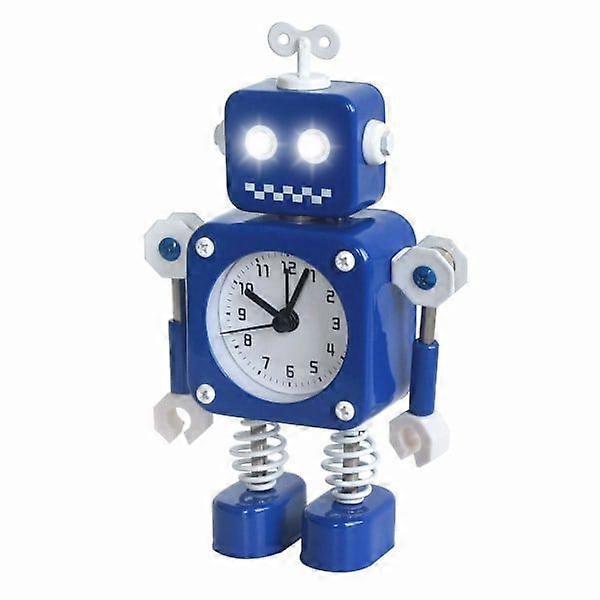Robot alarm clock, stainless steel alarm clock that doesn't tick