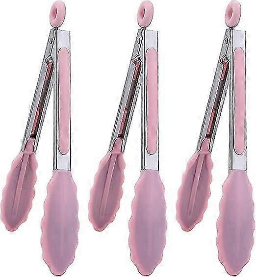 7 Inch Mini Silicone Clips 3-Pack - Pink