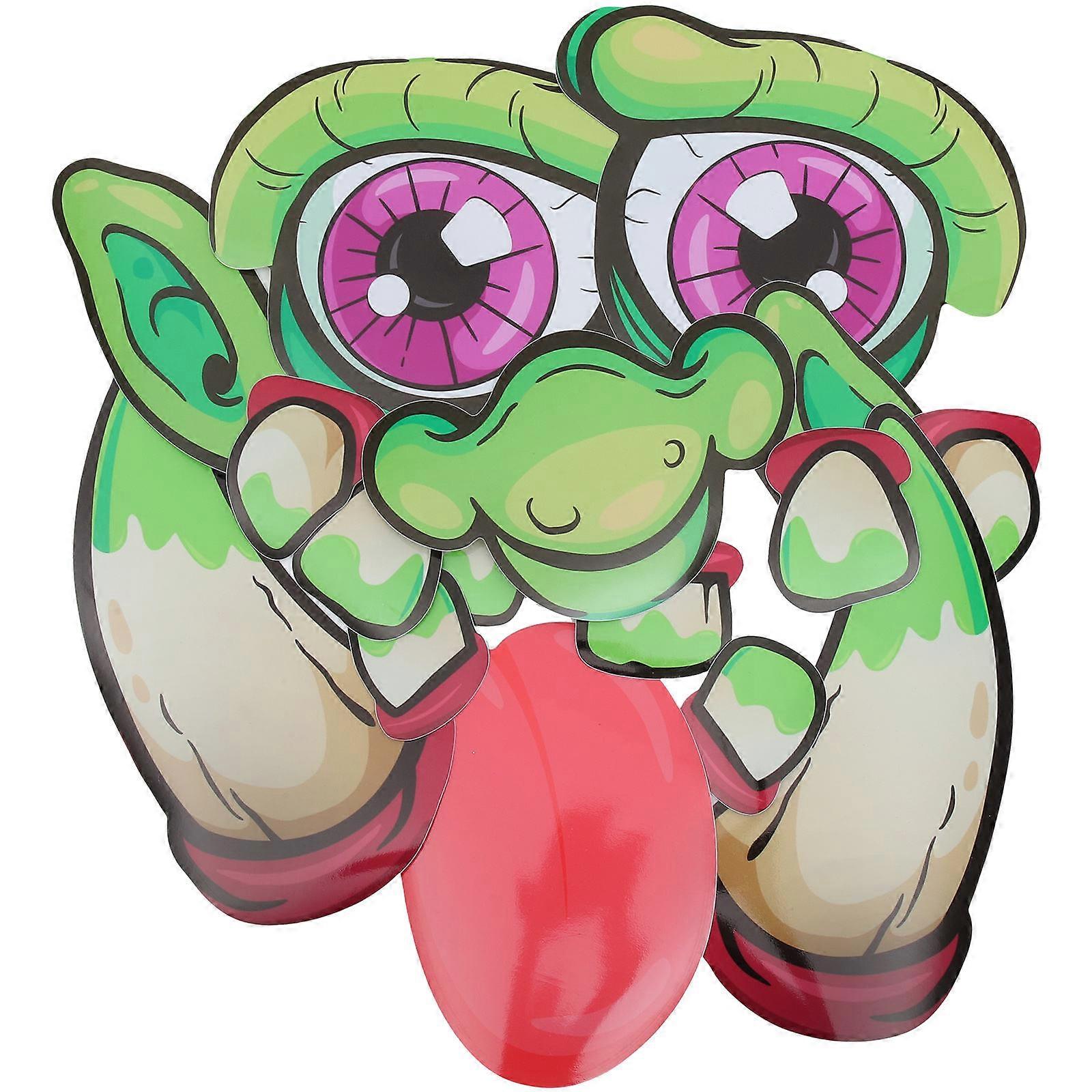 It looks like you're listing a product title or description for **Halloween themed PVC monster stickers**, possibly for use on cars, doors, or during