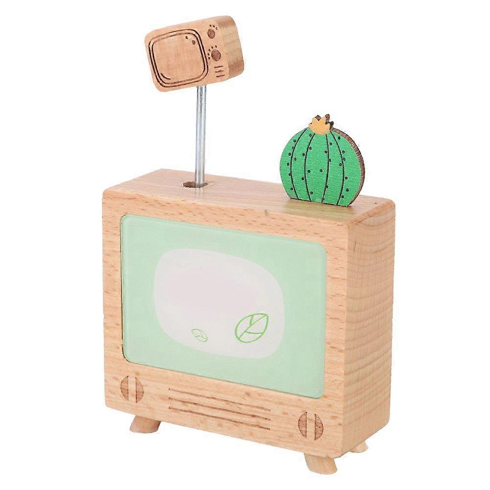 2025 أحدث طراز خشب الزان صندوق الموسيقى الصبار شكل التلفزيون الحرف الموسيقية الفن