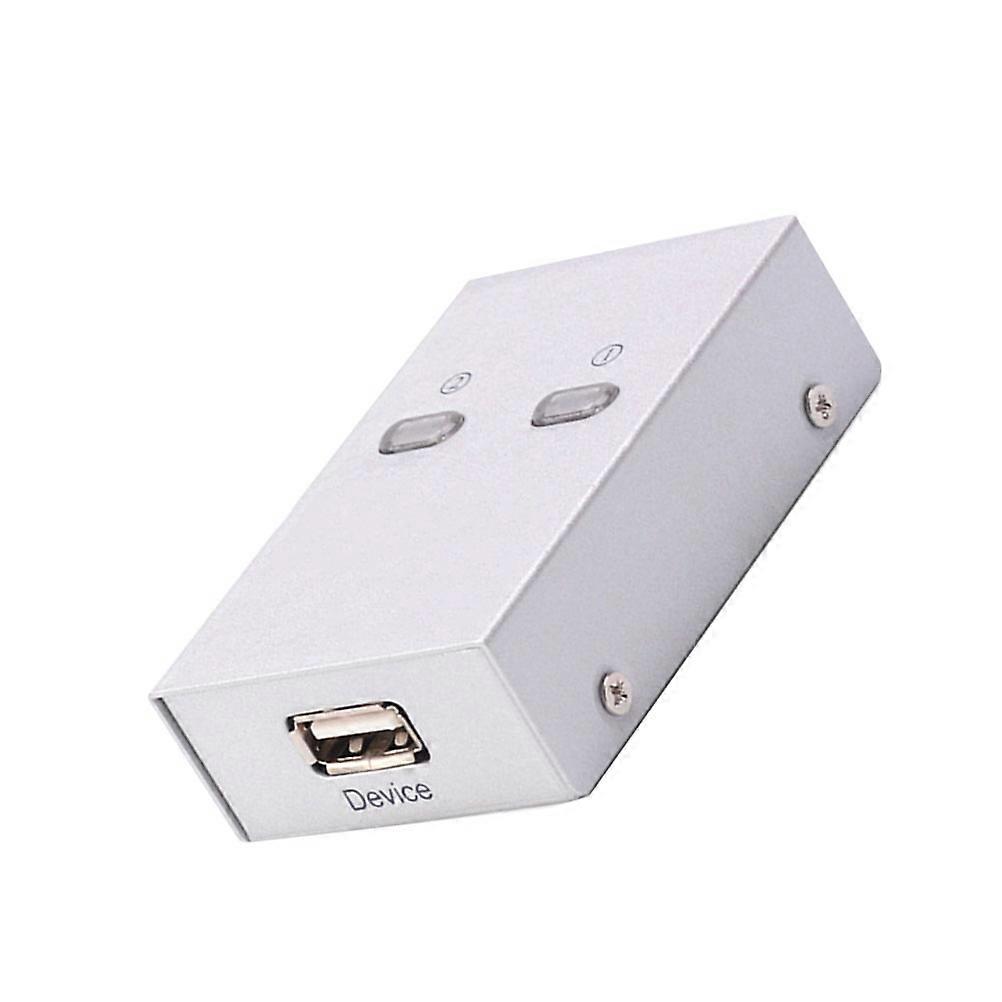 Printer Sharer Usb Splitter for Small Office Environment Grey Rectangular 2.7×1.8×0.8In 1Set