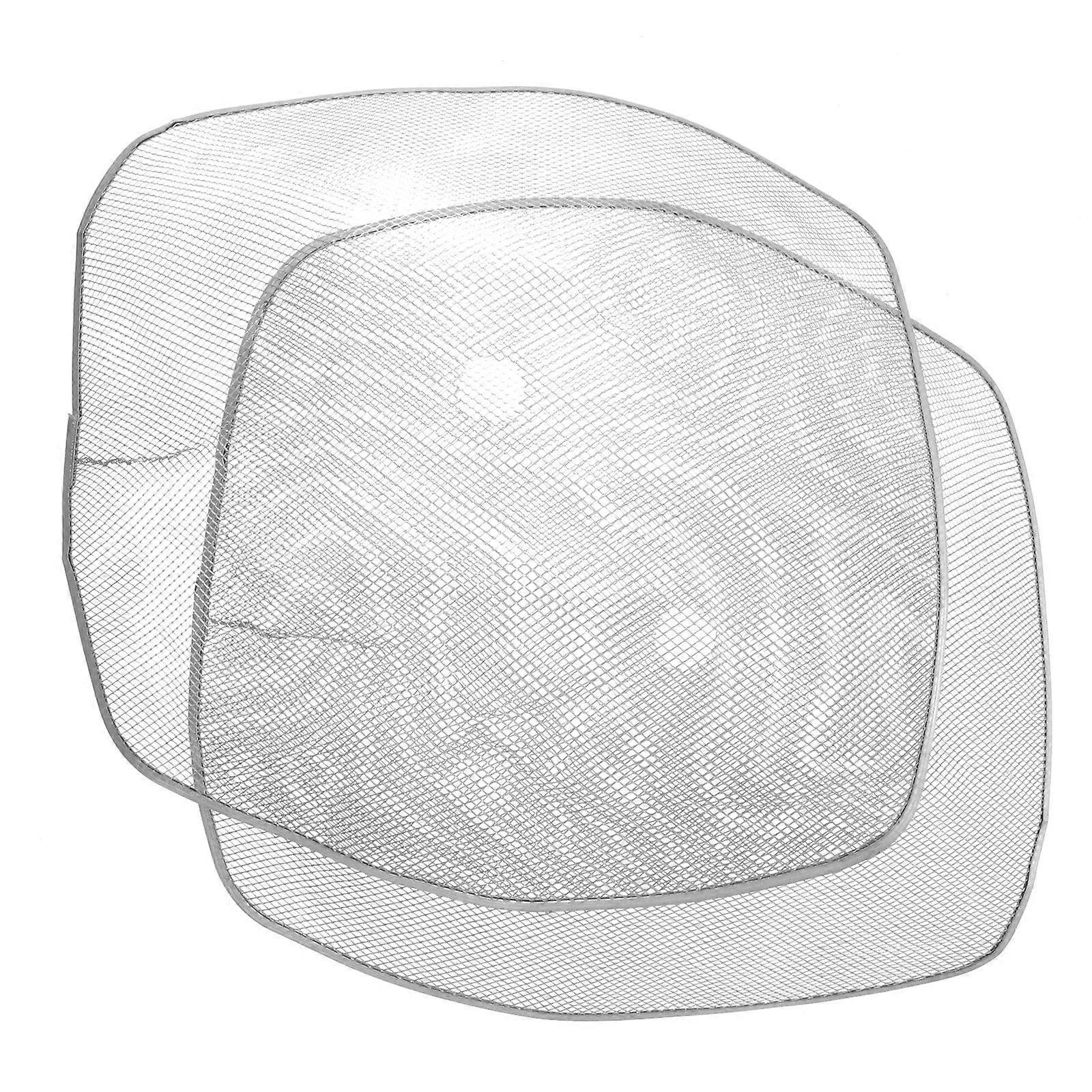 Range Hood Filter Net Grease Mesh for Home Use Durable Iron Material Silver Color 2 Pieces