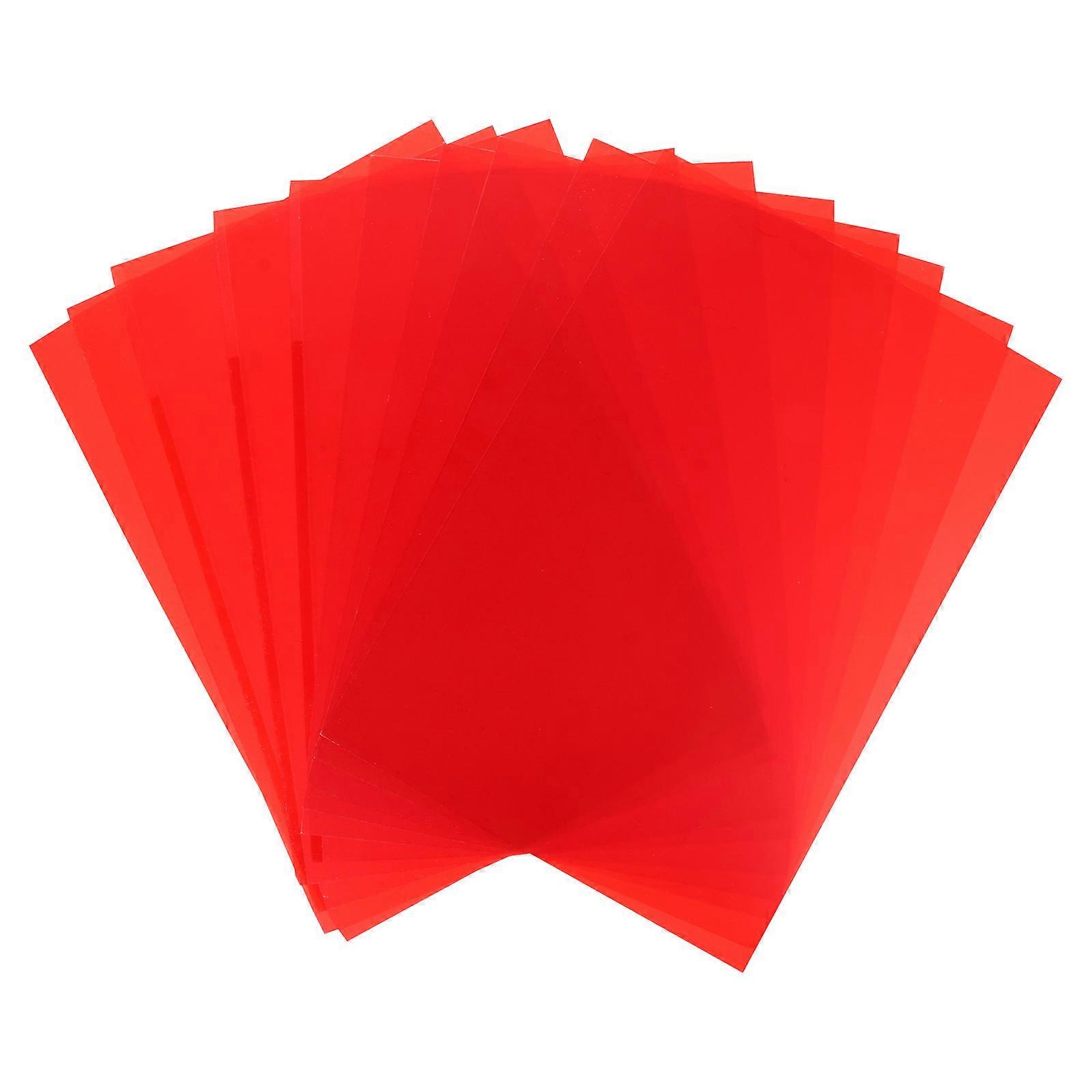 Filter Film Sheets for Photography 10 Pieces PVC Red