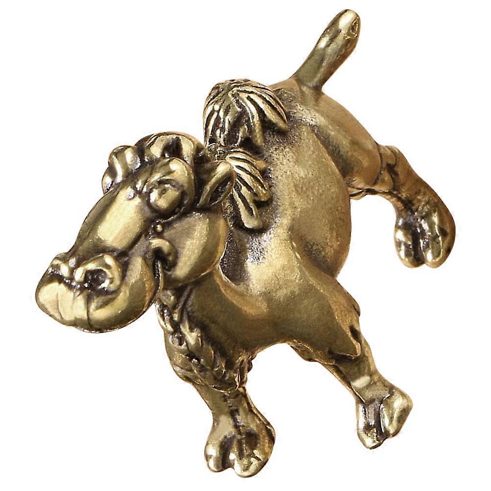 Vintage Camel Figurine Brass Animal Statue Home Decor Mini Camel Sculpture Golden Bedroom Ornament 4.70X3.50X2.10CM 1Pack