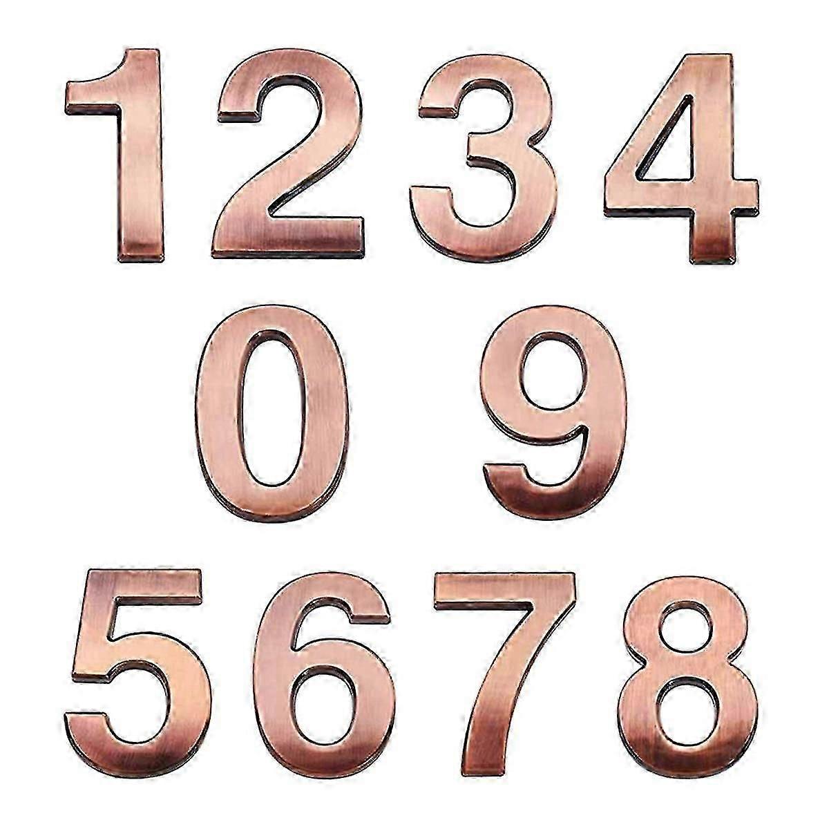 3d 0-9 Digits Room Gate Number Building Door Address Apartment Floor Hotel Number Sticker Plate Hou