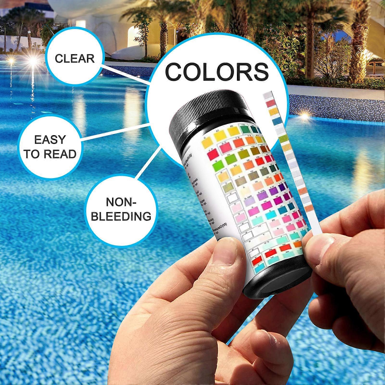 50 PCS and Spa Test Strips,14-in-1 Swimming Pool Water Testing for Chlorine Bromine Alkalinity pH Hardness