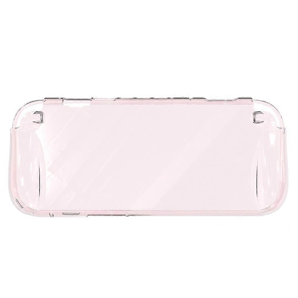Transparent protective case for Switch2, full coverage, TPU material, ergonomic grip, and precise cutouts, Pink