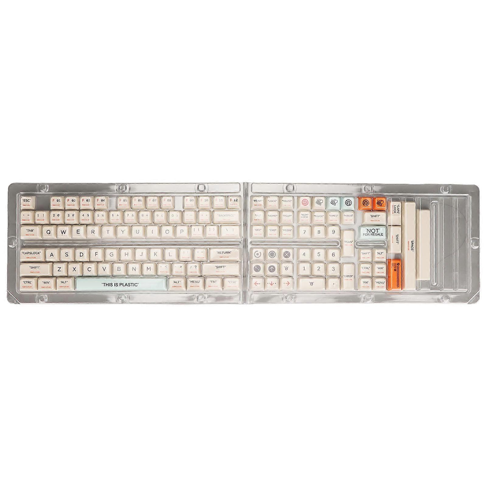 Keycaps Orange Blue Beige 128 Keys PBT Theme XDA Height Sublimation Opaque DIY Keycap for Mechanical Keyboard