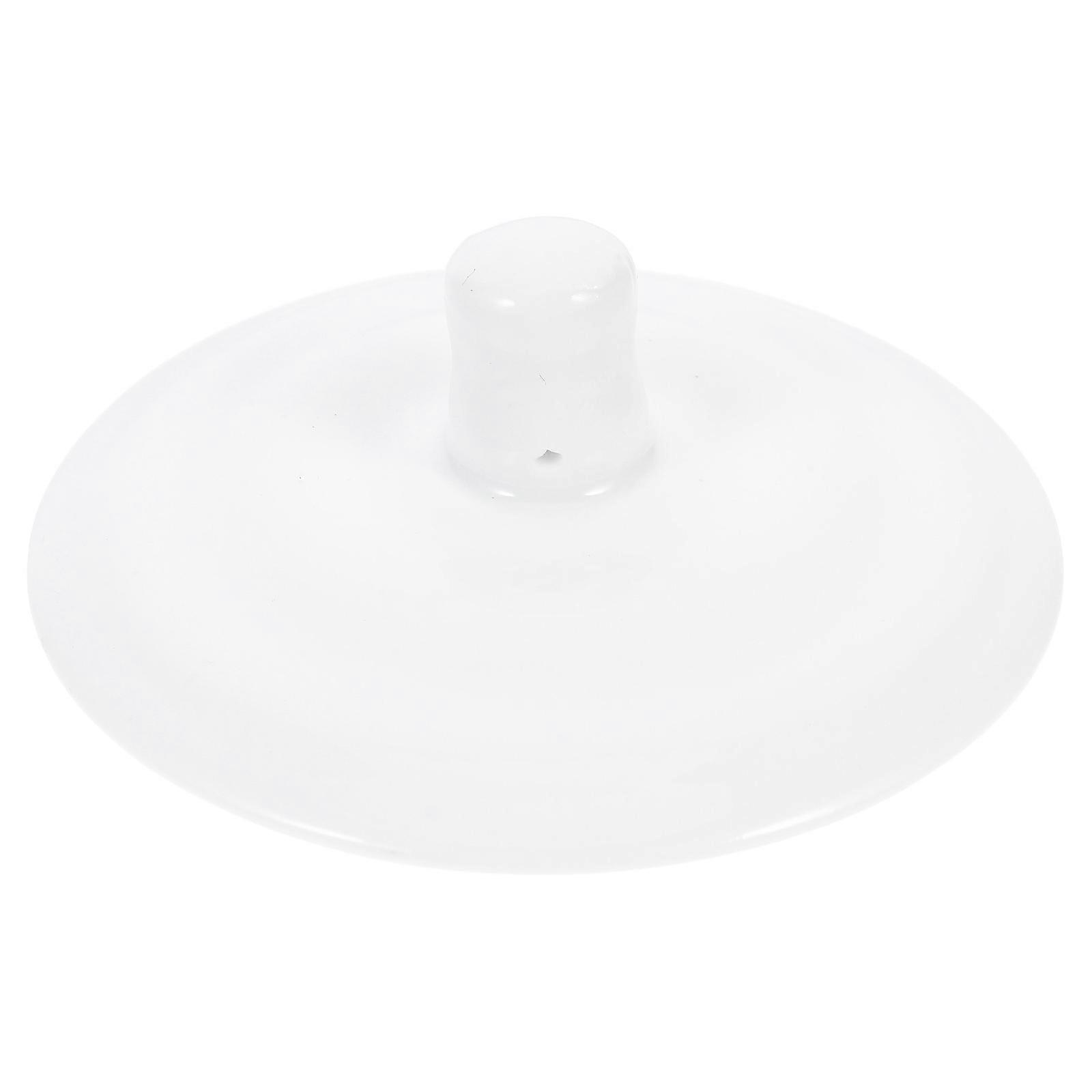 Ceramic Cup Lid Replacement Lid For Coffee Mug Office Use Simple Design Temperature Retention 1Pack