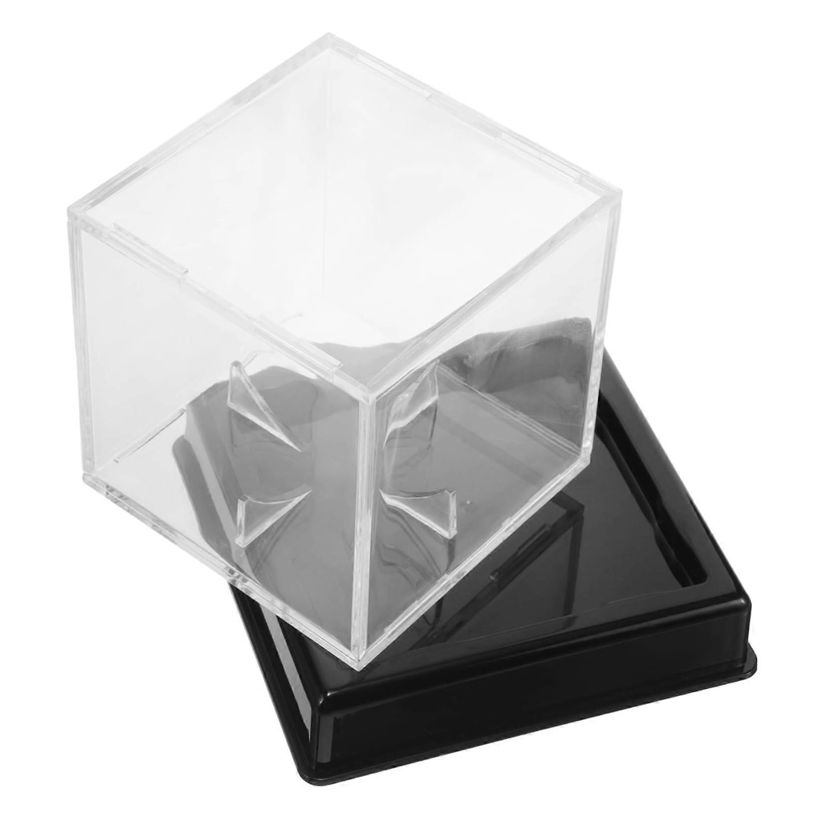 Baseball Display Case Transparent for Baseball Tennis and Dustproof with UV Protection for Storage and Presentation of Memorabilia with Base
