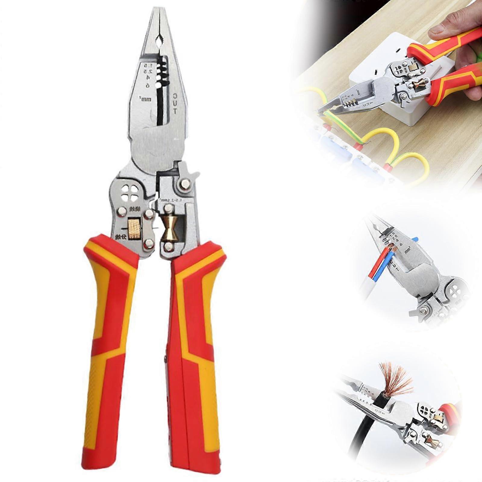 Professional Wire Stripper 9 in 1 Multifunction Tool for Stripping, Crimping, Cutting