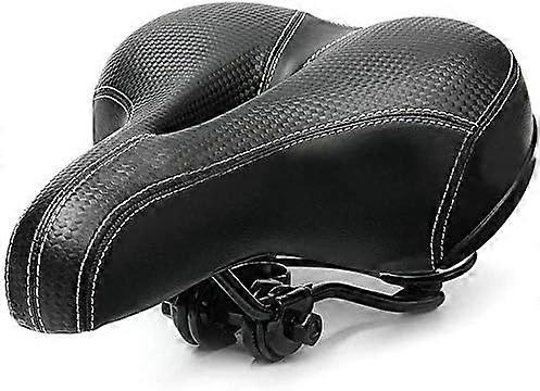 Comfortable double spring bike saddle designed with breathable and soft memory foam