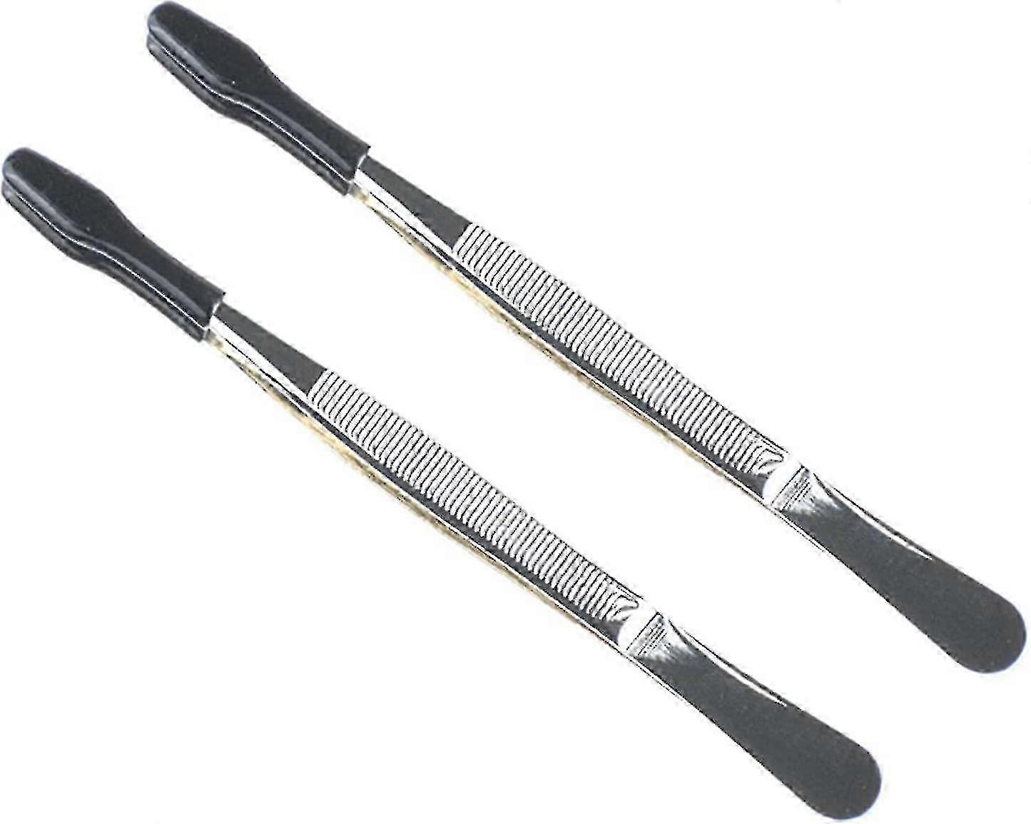 Pince à épiler en acier inoxydable à pointe en caoutchouc avec revêtement en silicone - 2pcs Outils de précision pour la fabrication de bijoux et l’artisanat