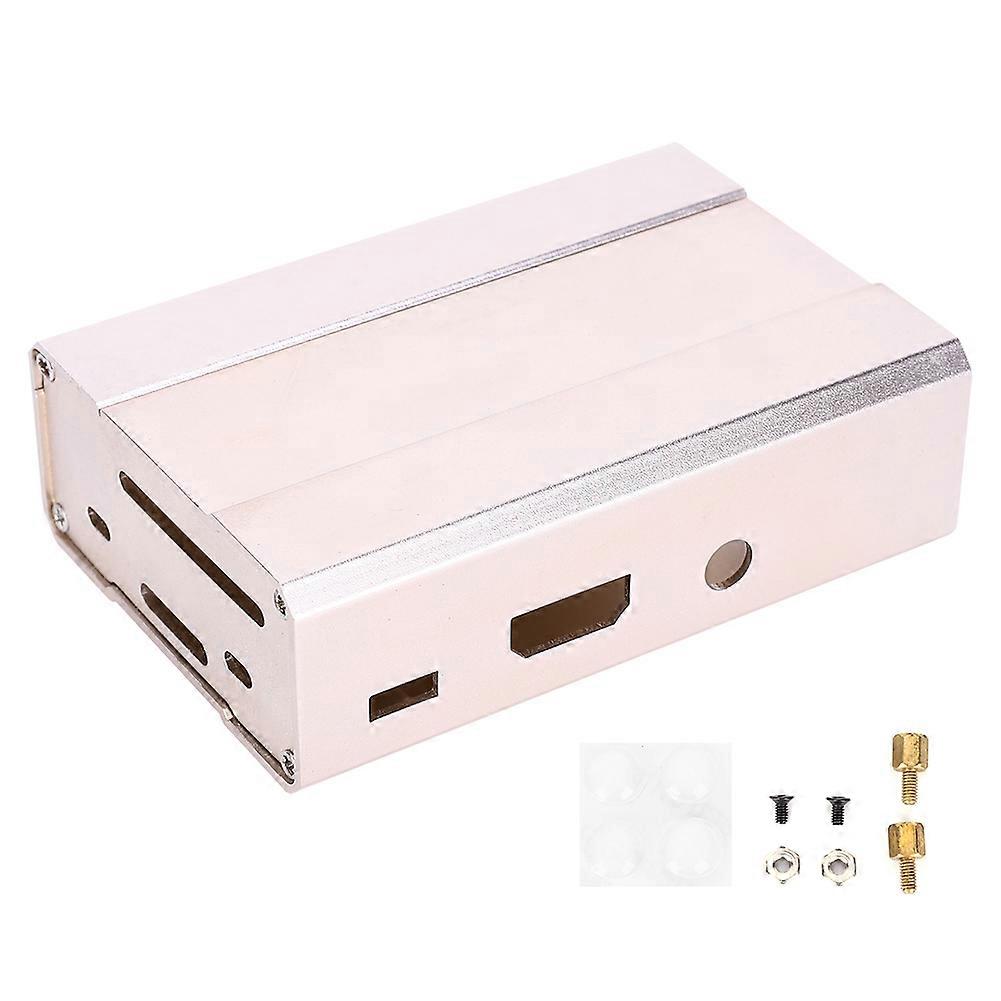 Gold Aluminum Alloy Protective Case Enclosure Box Fits for Raspberry Pi 3