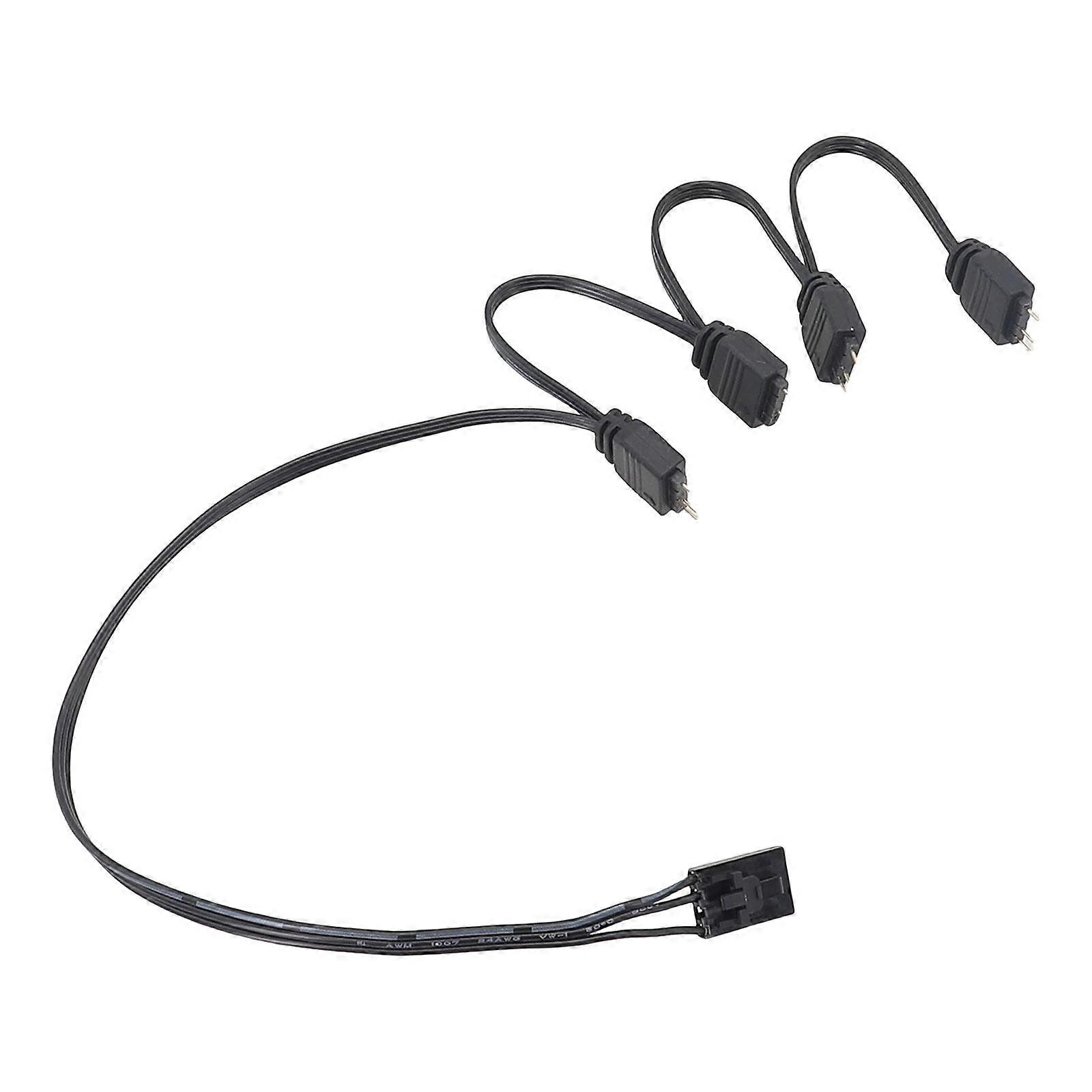 1 to 4 4pin to 3Pin ARGB Splitter Cable 5V3P Adapter For HDLL120 Synchronizing ARGB Lighting Across Multiple Fans Multicolor