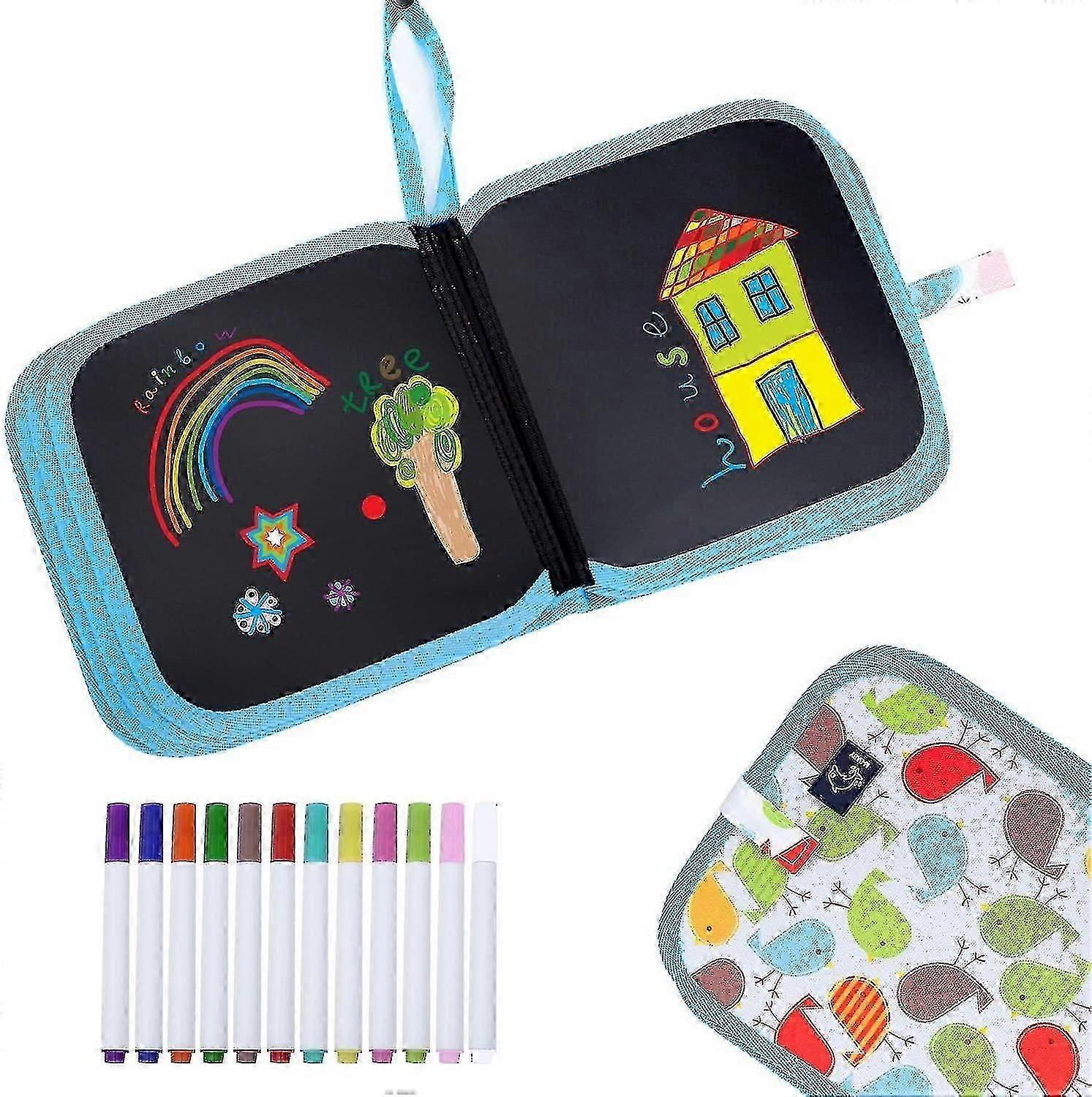 AURA Reusable Doodle Board With 12 Colored Pen