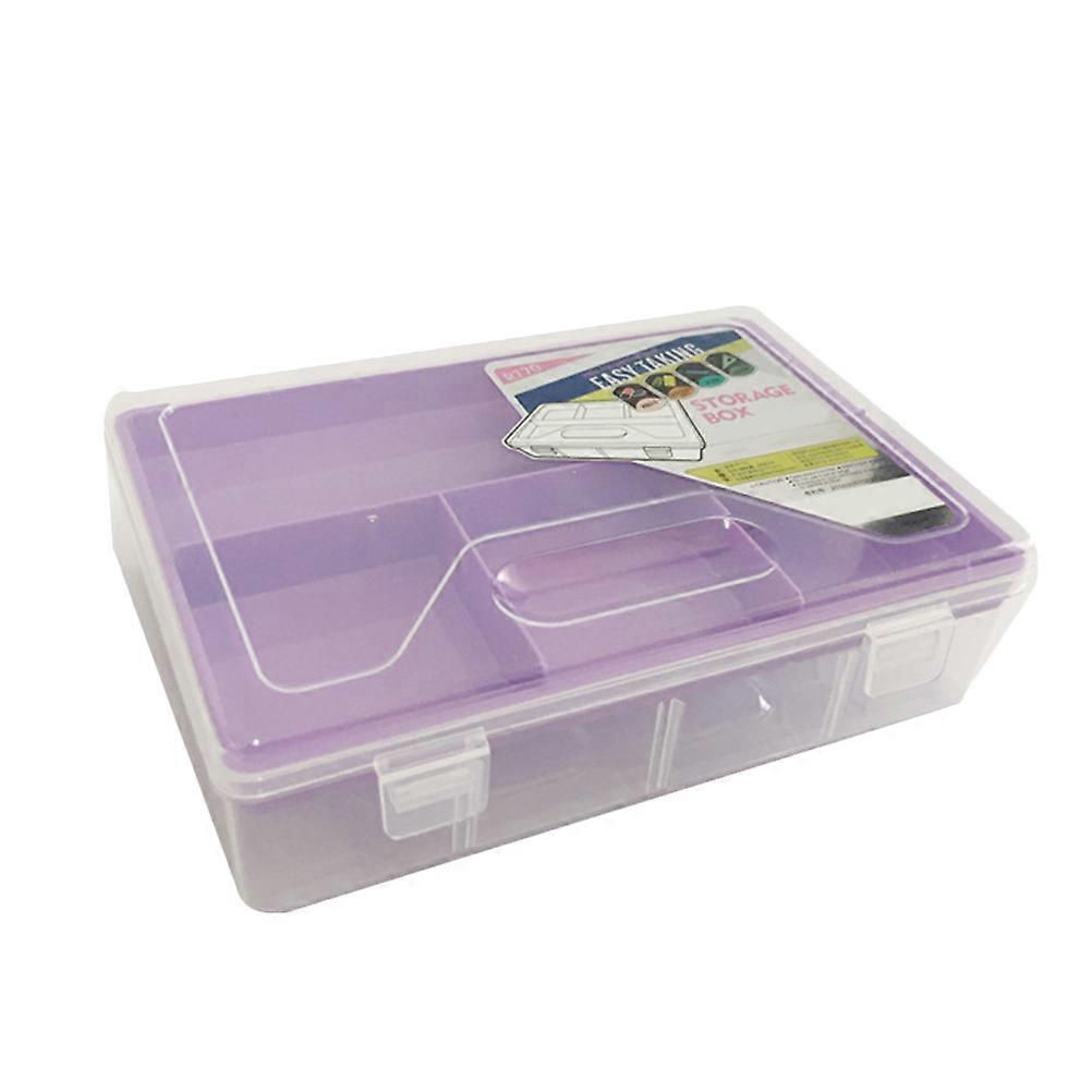 Pen Organizer Case Multifunctional Storage Box Purple 23*16.5cm Tool Protection Rectangular 1Set