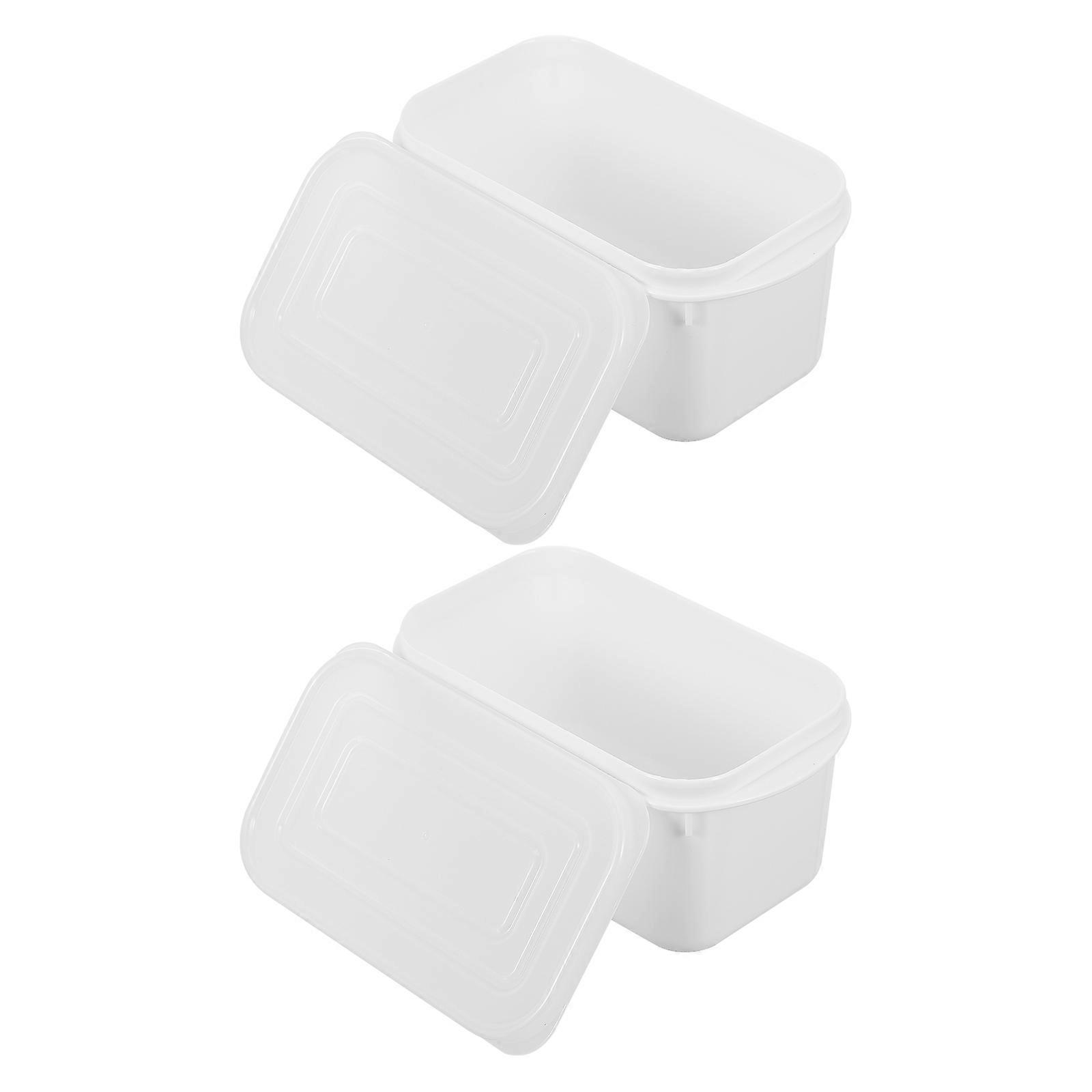 Food Crisper Preservation Boxes Butter Holder For Fridge Home Use Kitchen Butter Storage Airtight Design 2Pcs