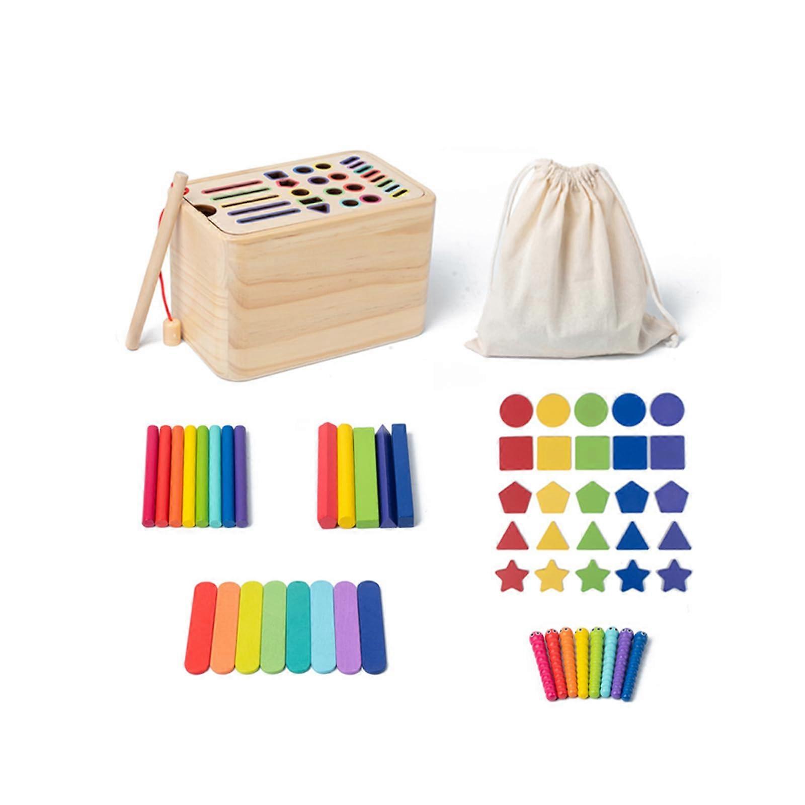 Educational wooden form and color recognition box for cognitive abilities in children that was developed'