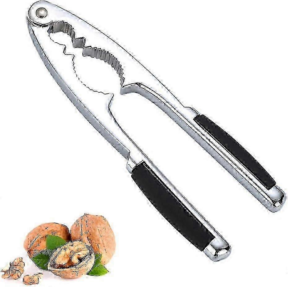 Nutcracker, Non-Slip Bottle Opener with Rubber Grips, 17cm Thick Nutcracker Nut Opener for Seafood Lobster Shell Crab Hazelnut Walnut--