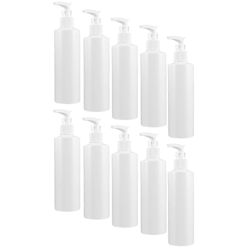 10pcs Reusable Pump Bottles for Travel & Home – Empty Lotion Containers for Shampoo, Liquid Storage, Modern Design, Countertop Bathroom Use