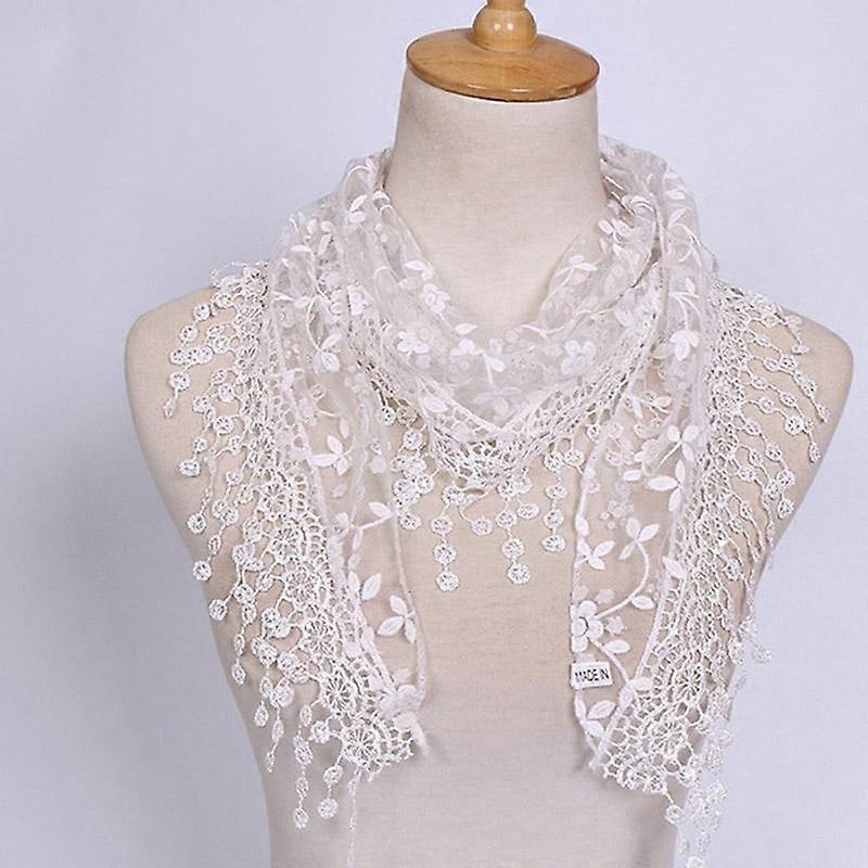 Women Lady Girl Print National Style Rose Shawl Scarve Scarf Simple Comfortable Skin-Friendly Lace Scarf