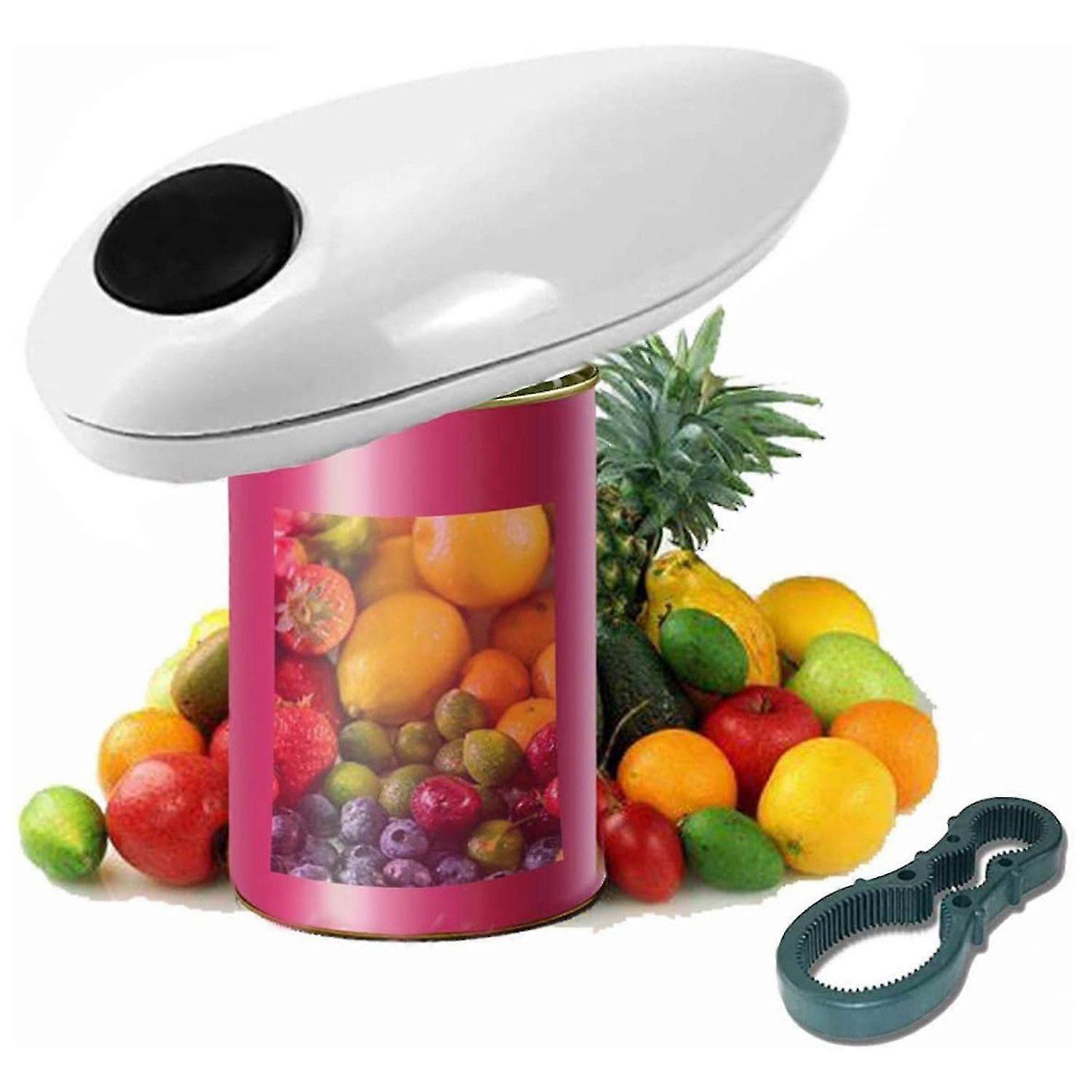 Automatic portable can opener White, compact, efficient, easy, convenient, lightweight