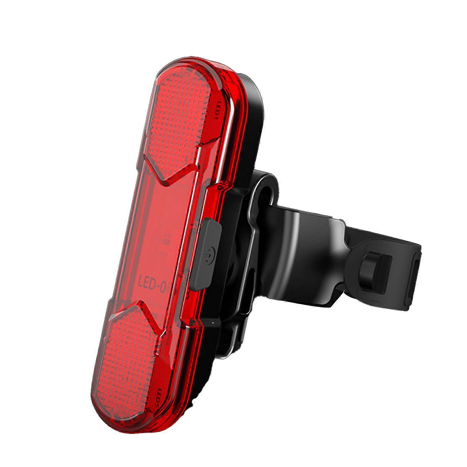 USB Rechargeable Bicycle Tail Light Waterproof Shockproof Rotating Bicycle Rear Safety Flashlight