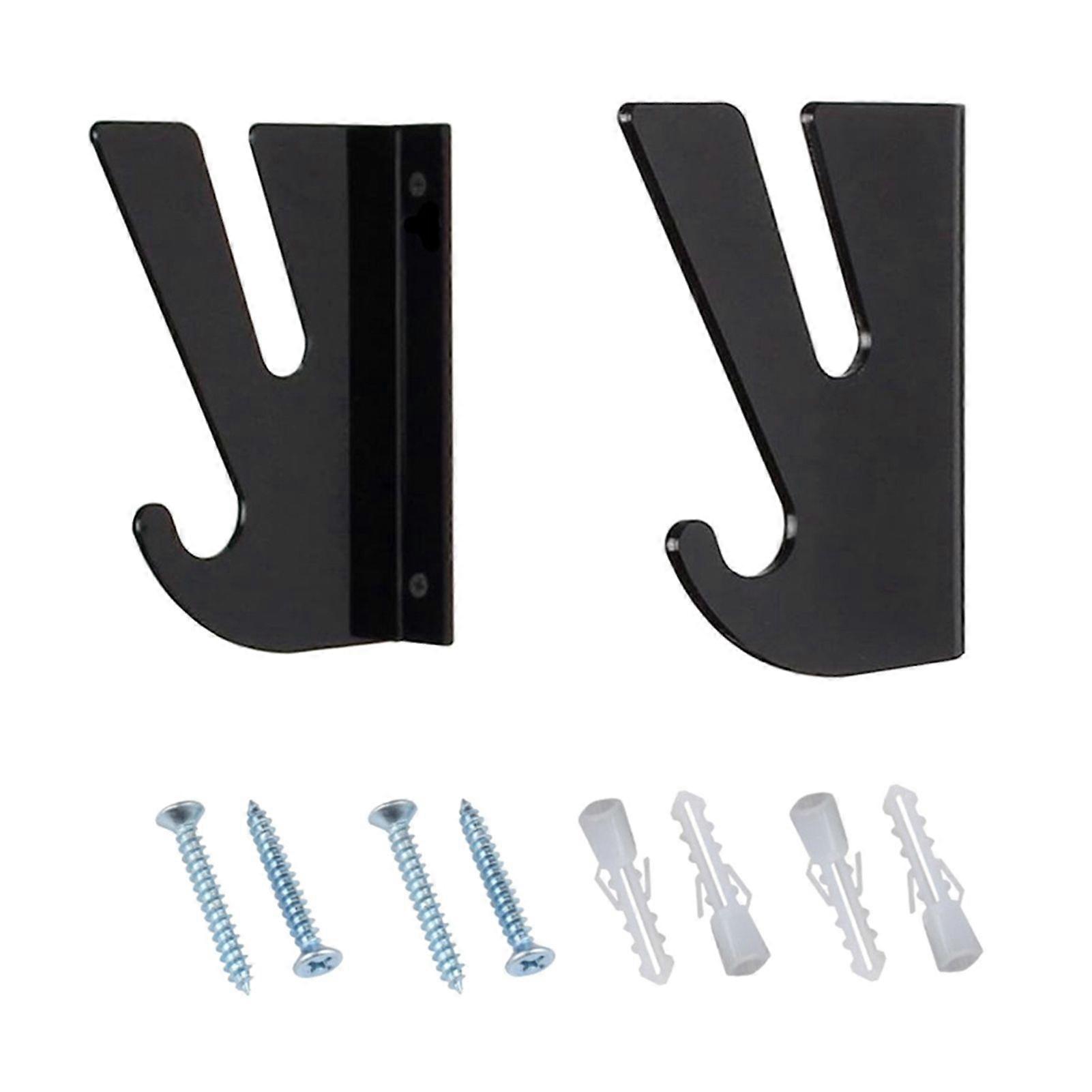 Wall-mounted Display Rack for Skateboards with Storage Hooks 2PCS