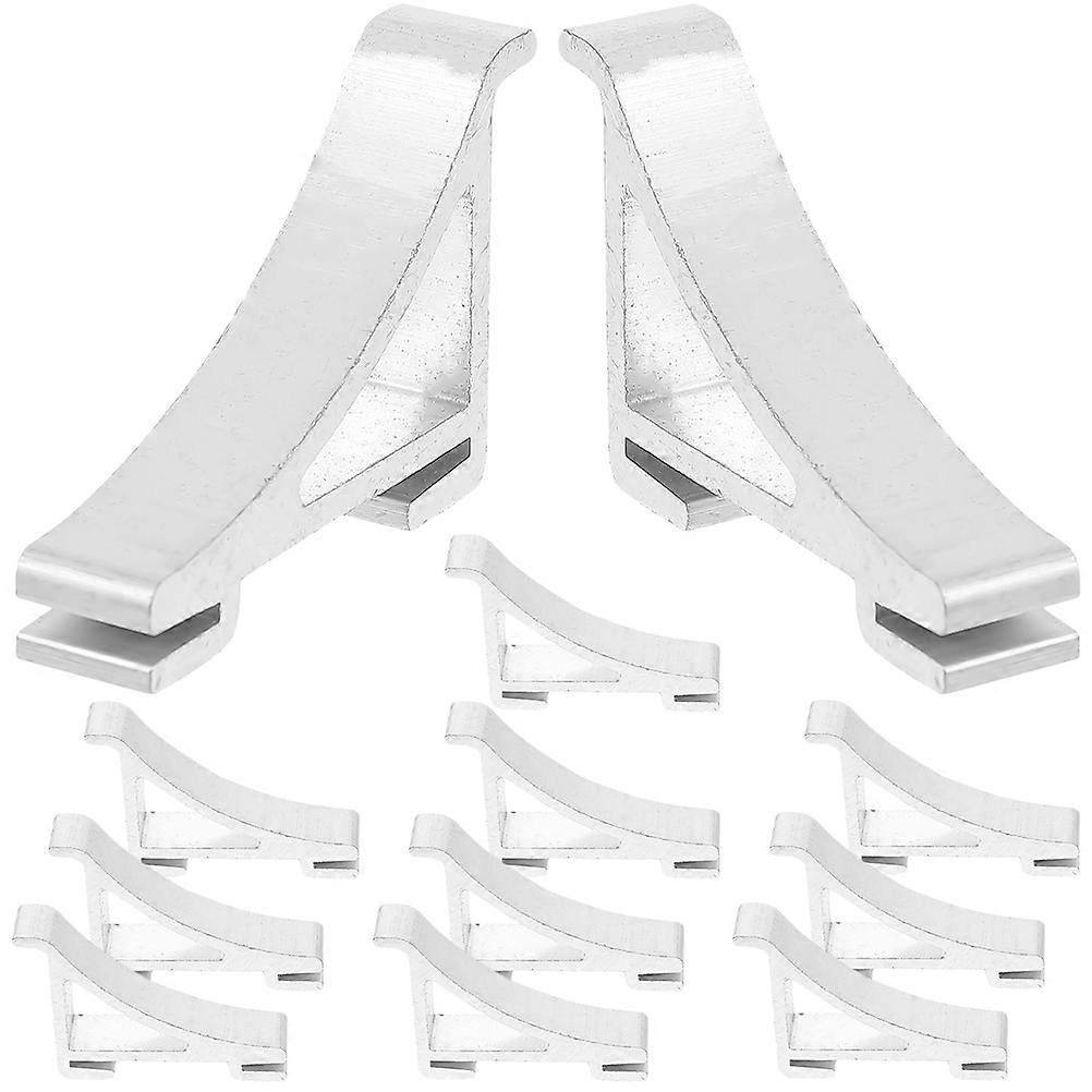 Support Clips For Shelves Metal Refrigerator Clamp Hooks Freezer Use Large Size 12Pcs