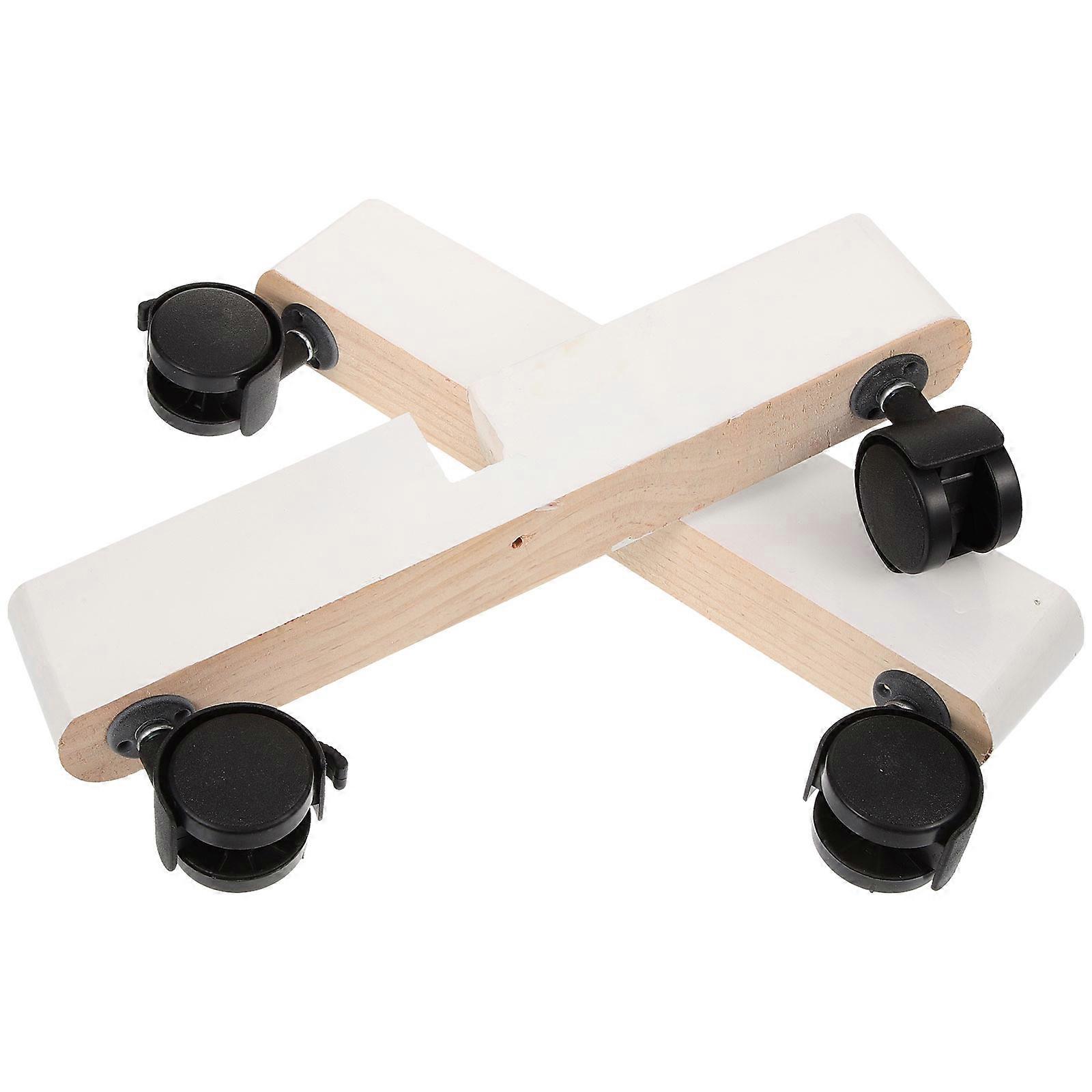 Wooden Room Divider Stand with Wheels for DIY White Multifunctional Privacy Screen Holder Suitable for Home and Office 2 Pieces