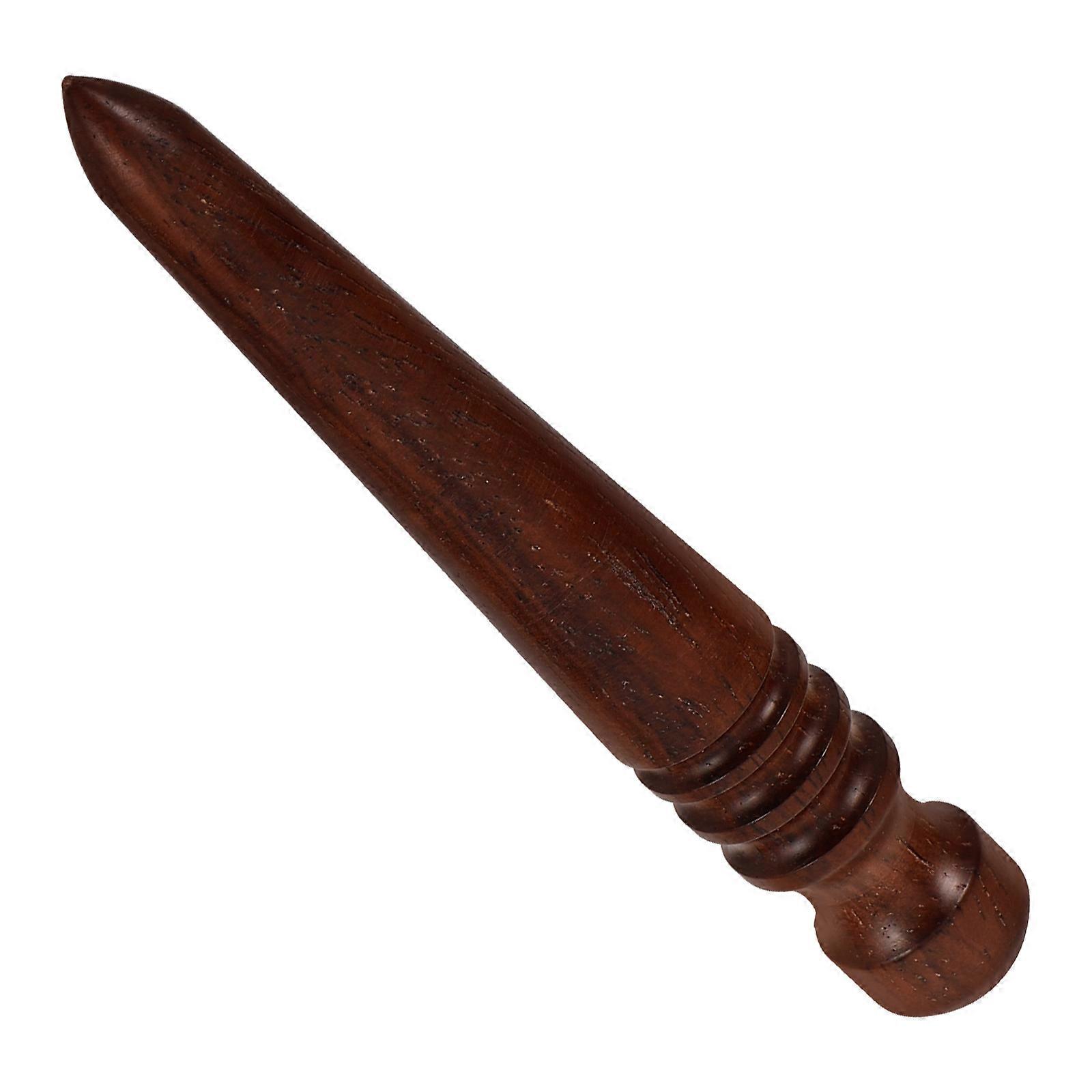 Wood Burnisher Tool for Craft Use with Coffee Color and Ergonomic Handle 7.5 Inch