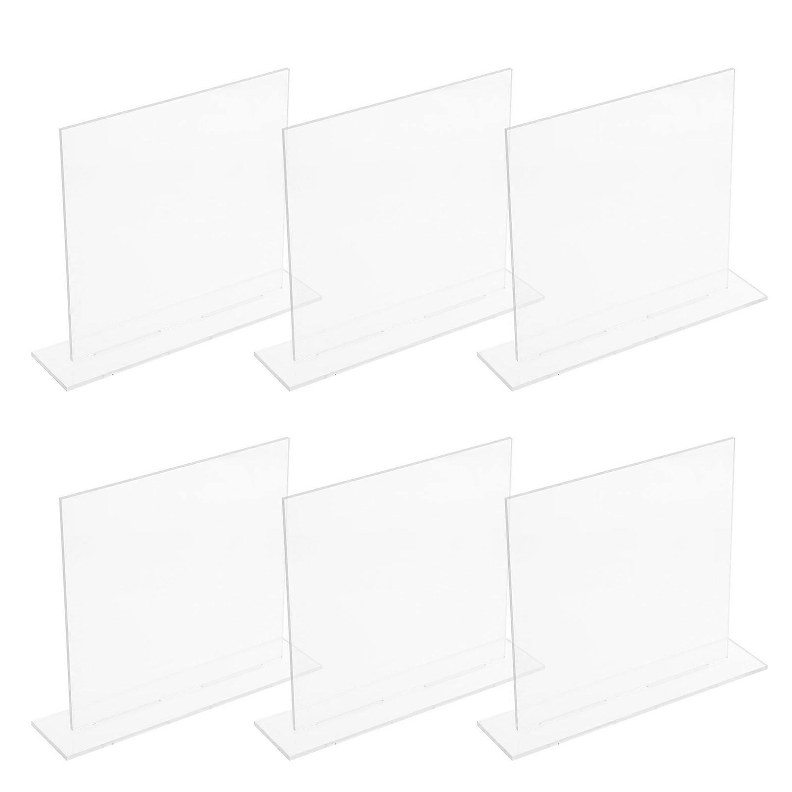 Wedding Party Table Numbers Clear Blank Seating Cards Break Resistance 6Pcs