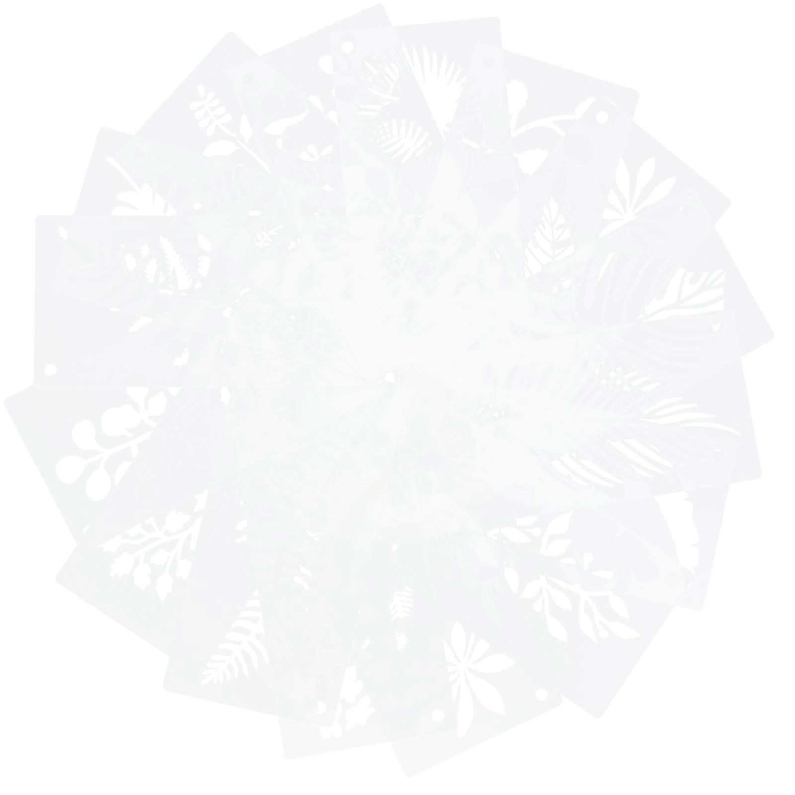 White PET Drawing Stencils for Creative Wall Art and Decorative Graffiti Templates 16 Sheets