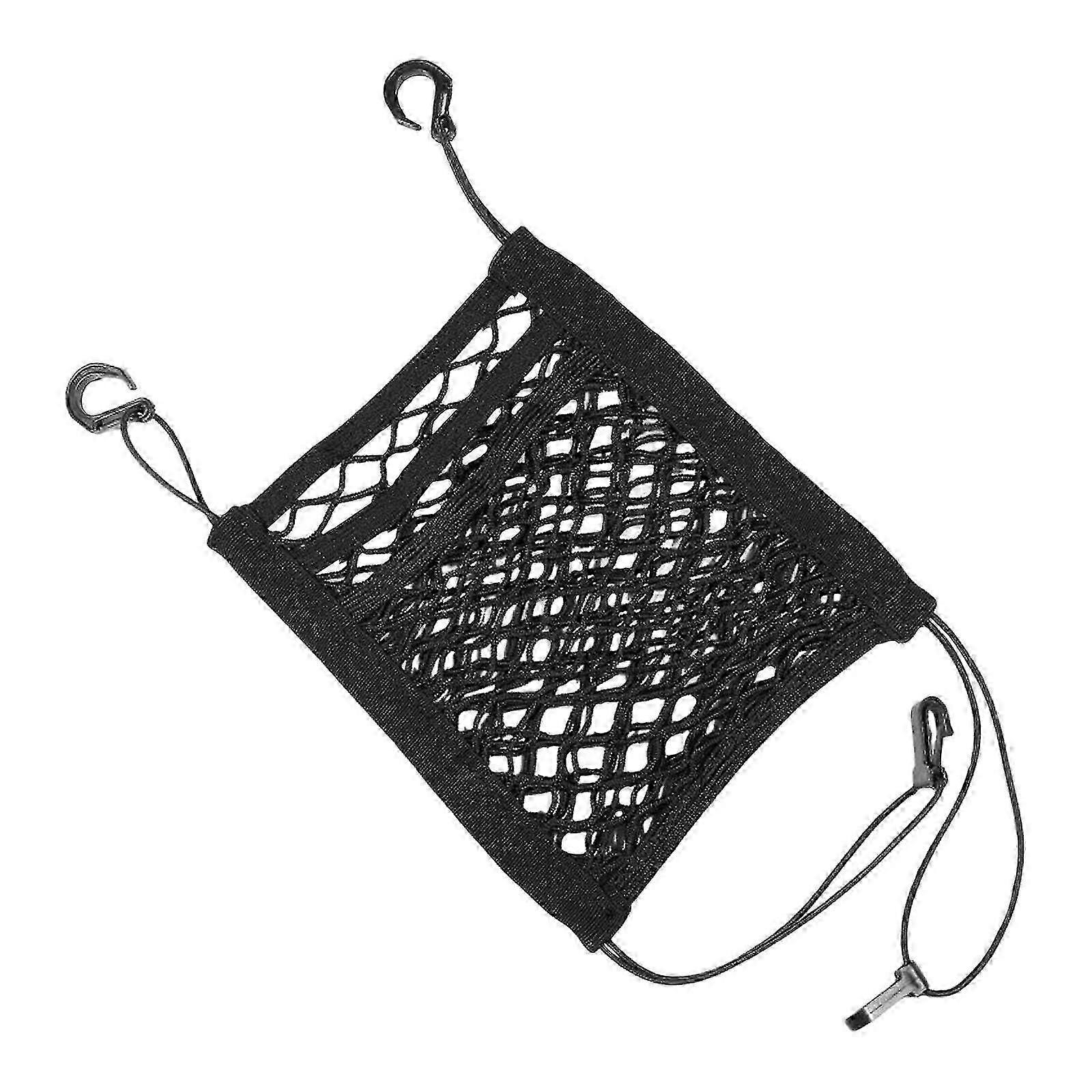 Generic Car Mesh Organizer Universal Car Net Pocket Seat Back Net Bag Holder30x25cmBlack SZRH A-GB