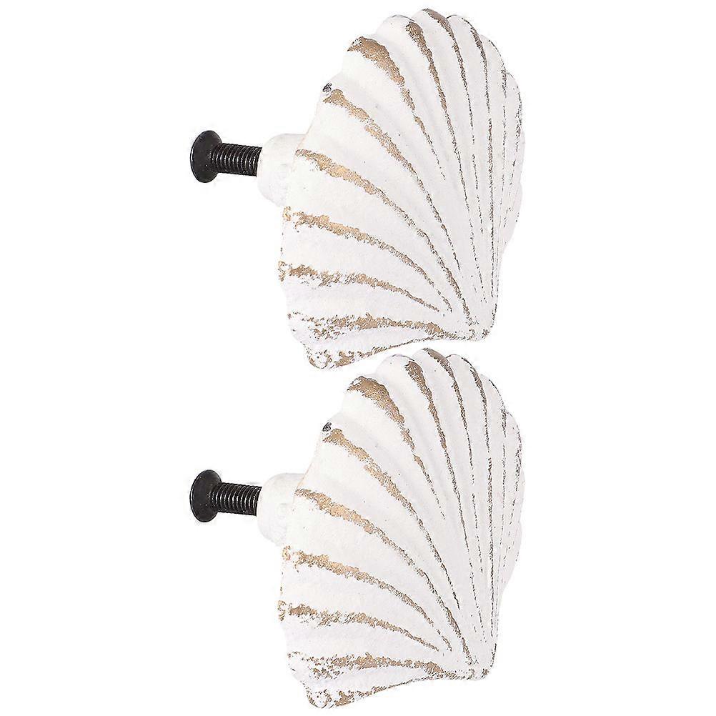 2PCS Ocean Theme Seashell Drawer Pull for Household Decorative Door Handle