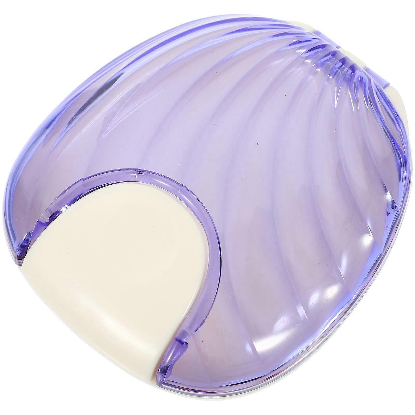 Purple Retainer Case for Orthodontic Storage Durable Plastic Material Small Size