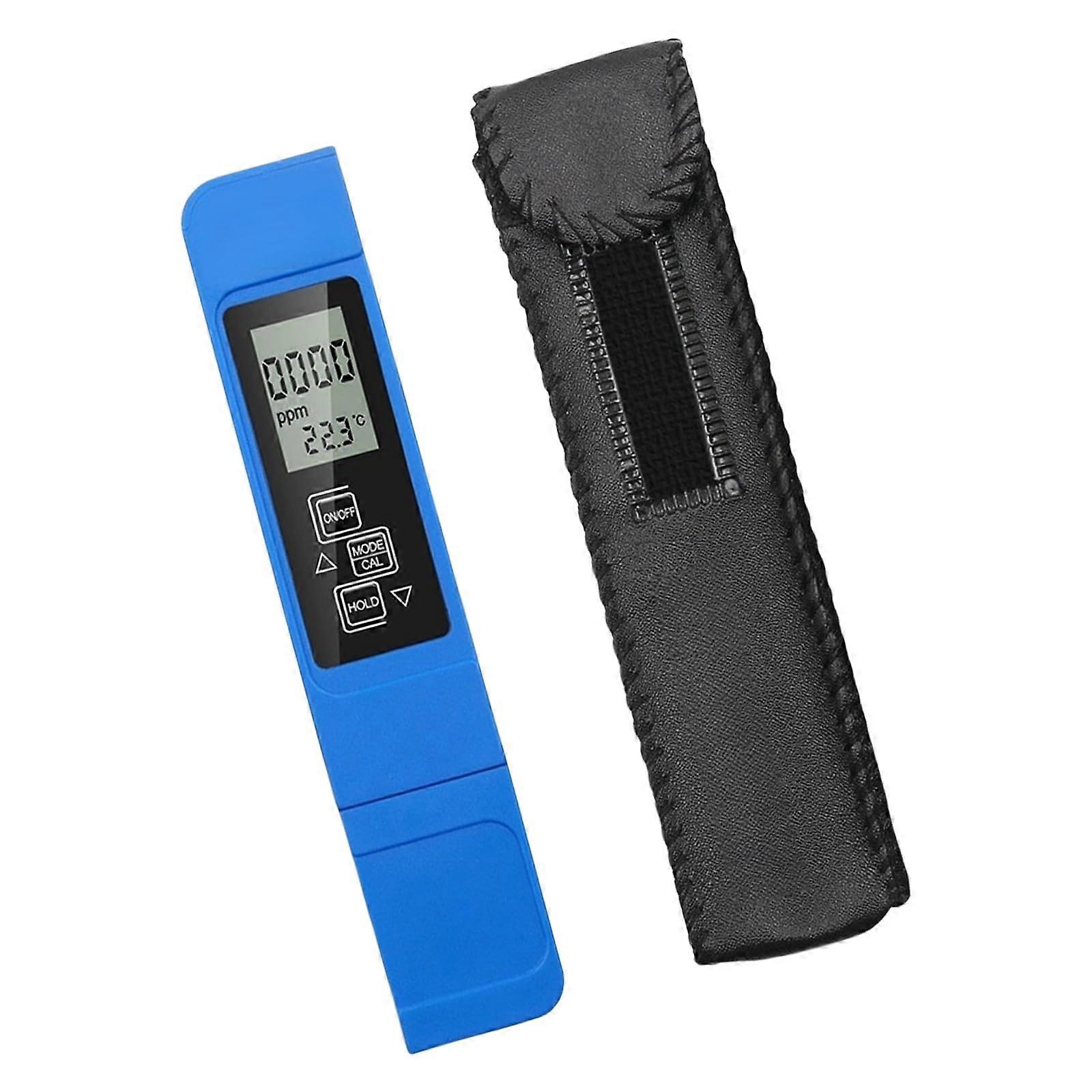 Water analyzers, water testing tools for accurate solids and temperature testing for home, aquariums blue leather combo