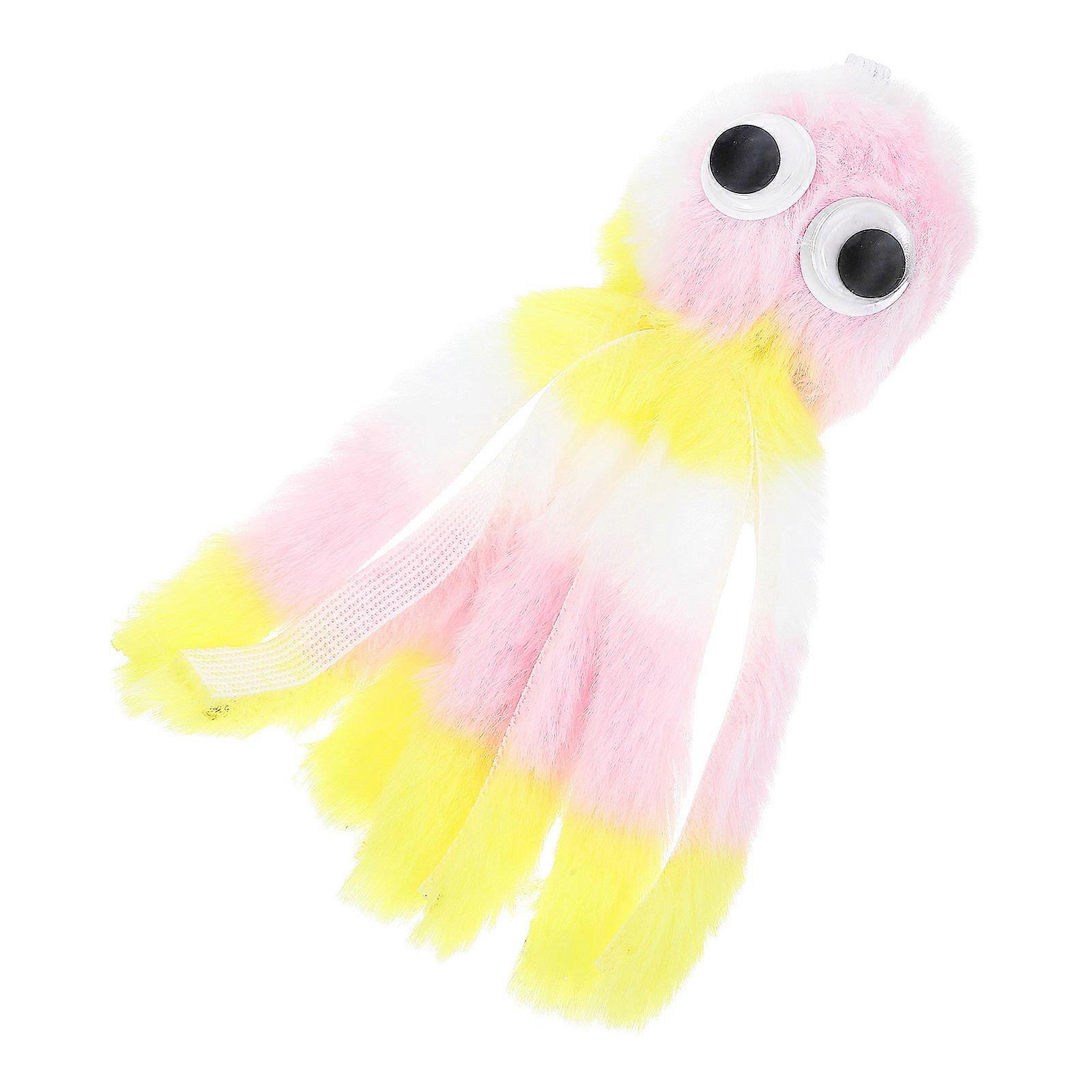 Interactive Octopus Pet Toy For Cats And Small Pets Plush Chew Plaything 12.5X4Cm Soft Material 1Pcs