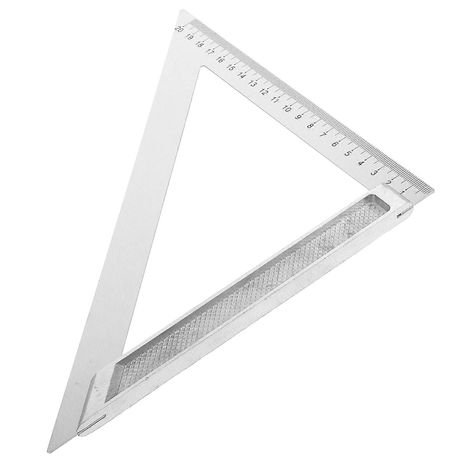 Aluminum Triangle Ruler with Wide Base – Right Angle Measuring Tool for Woodworking, Drafting & Construction Projects – Versatile Architect Ruler for